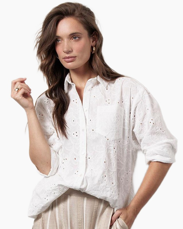 Blouse Jitte Broderie Blouse Ecru