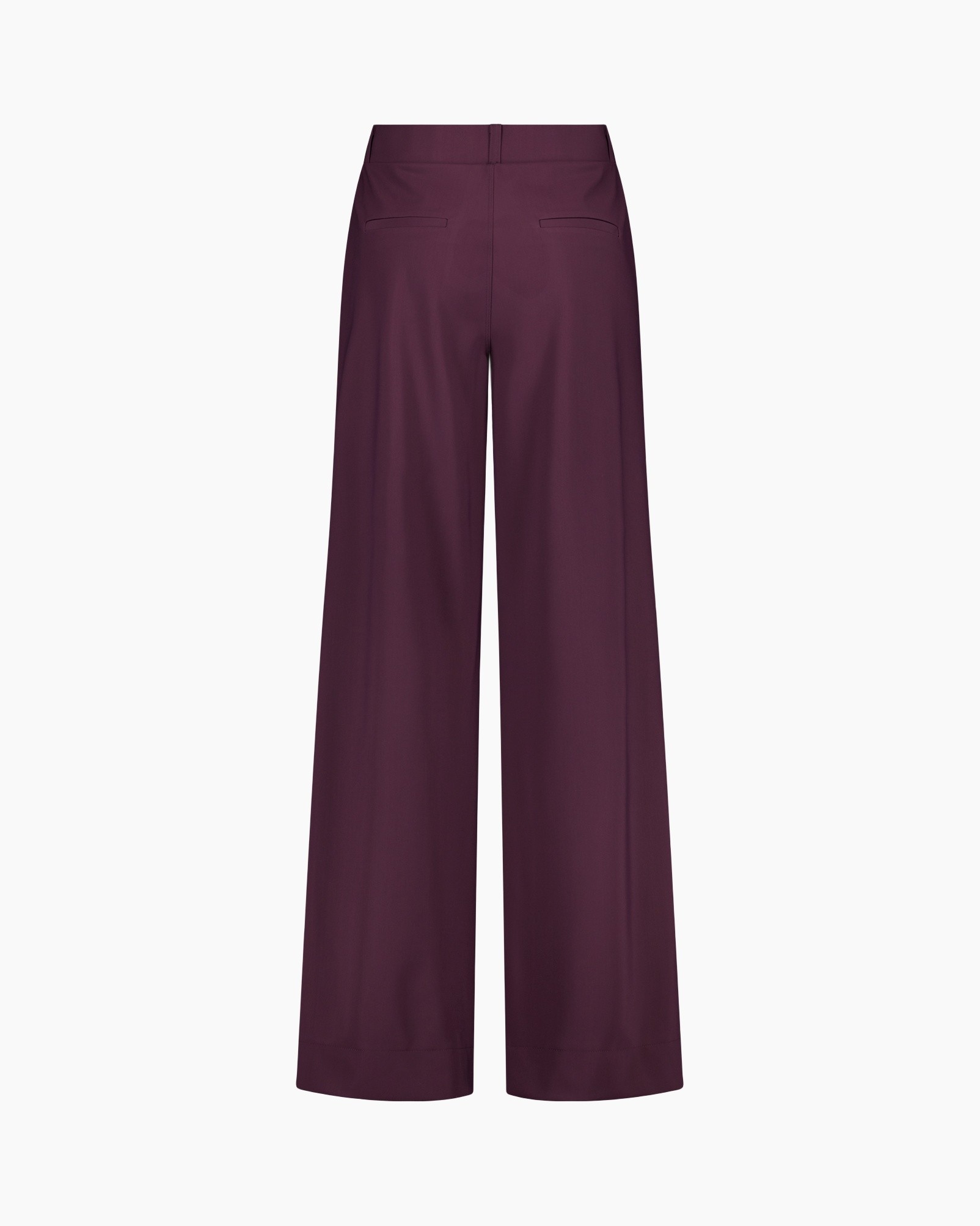 broek, broeken, wijdere broek, paars, lange pijp