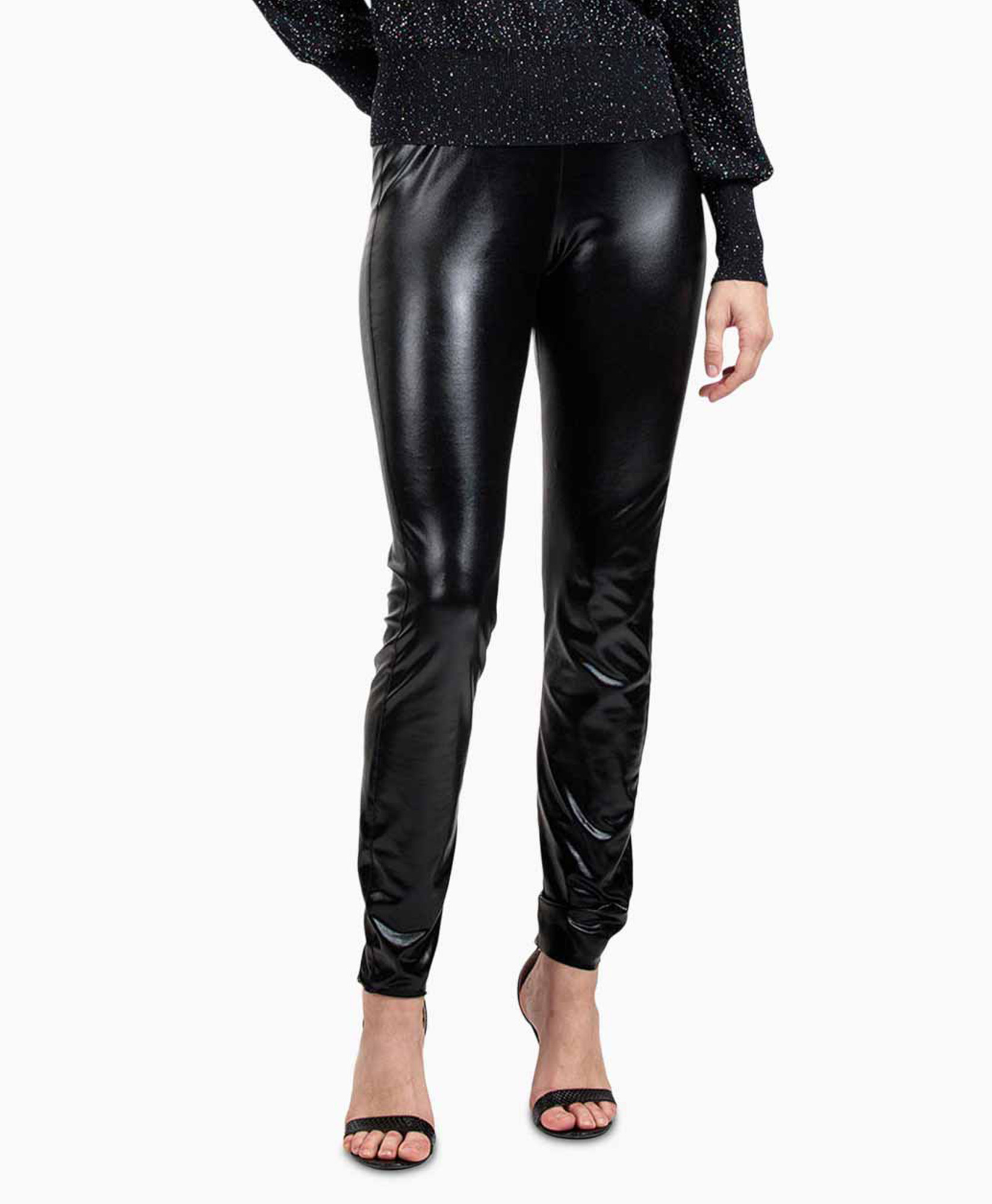 Top Ally Metallic Legging Zwart dessin