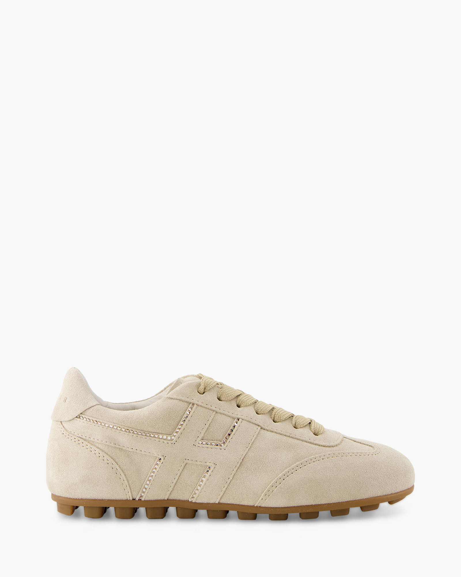 neutraal, beige, suede, sneaker, veters