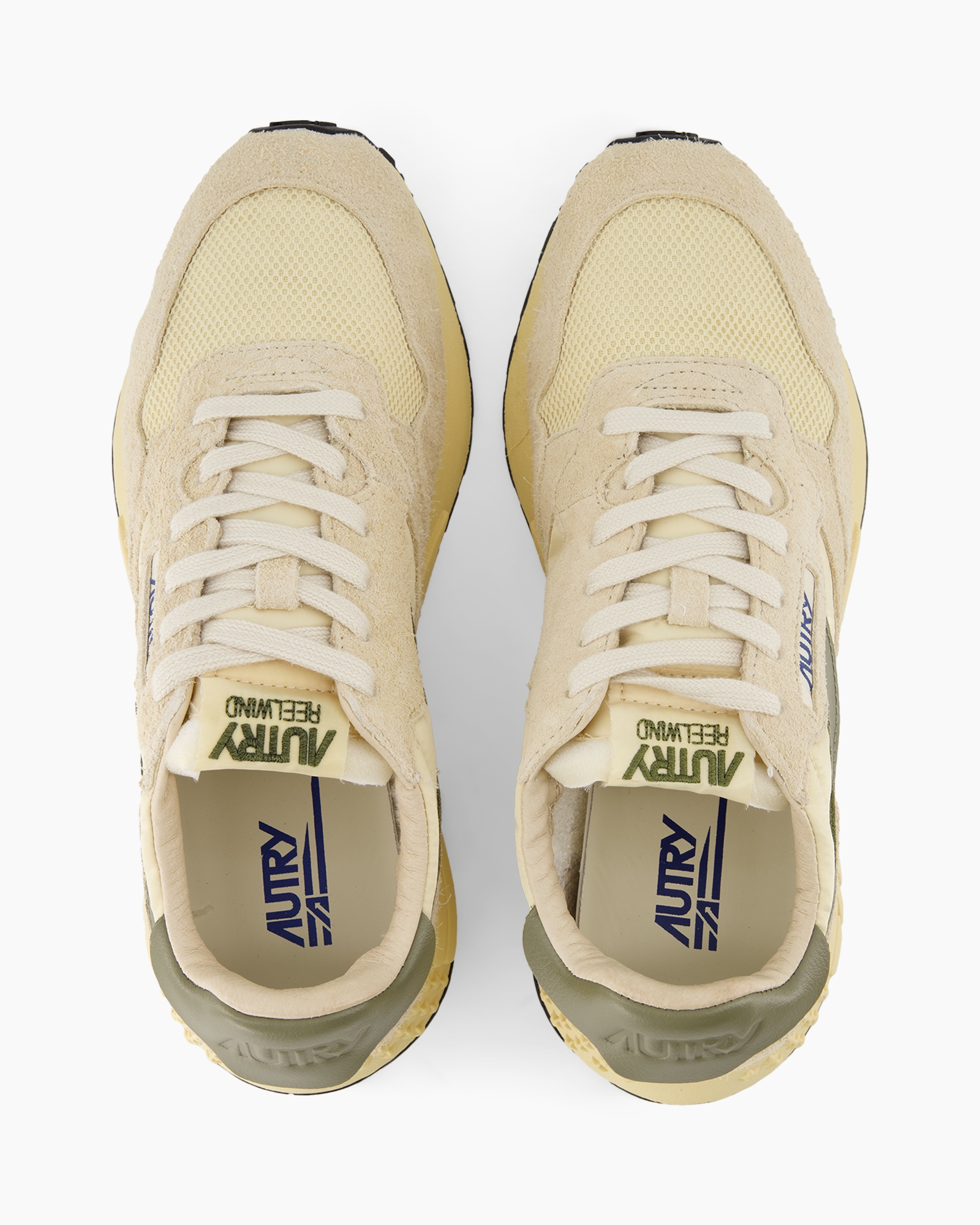 sneakers, mesh, beige, veters, lage-cut