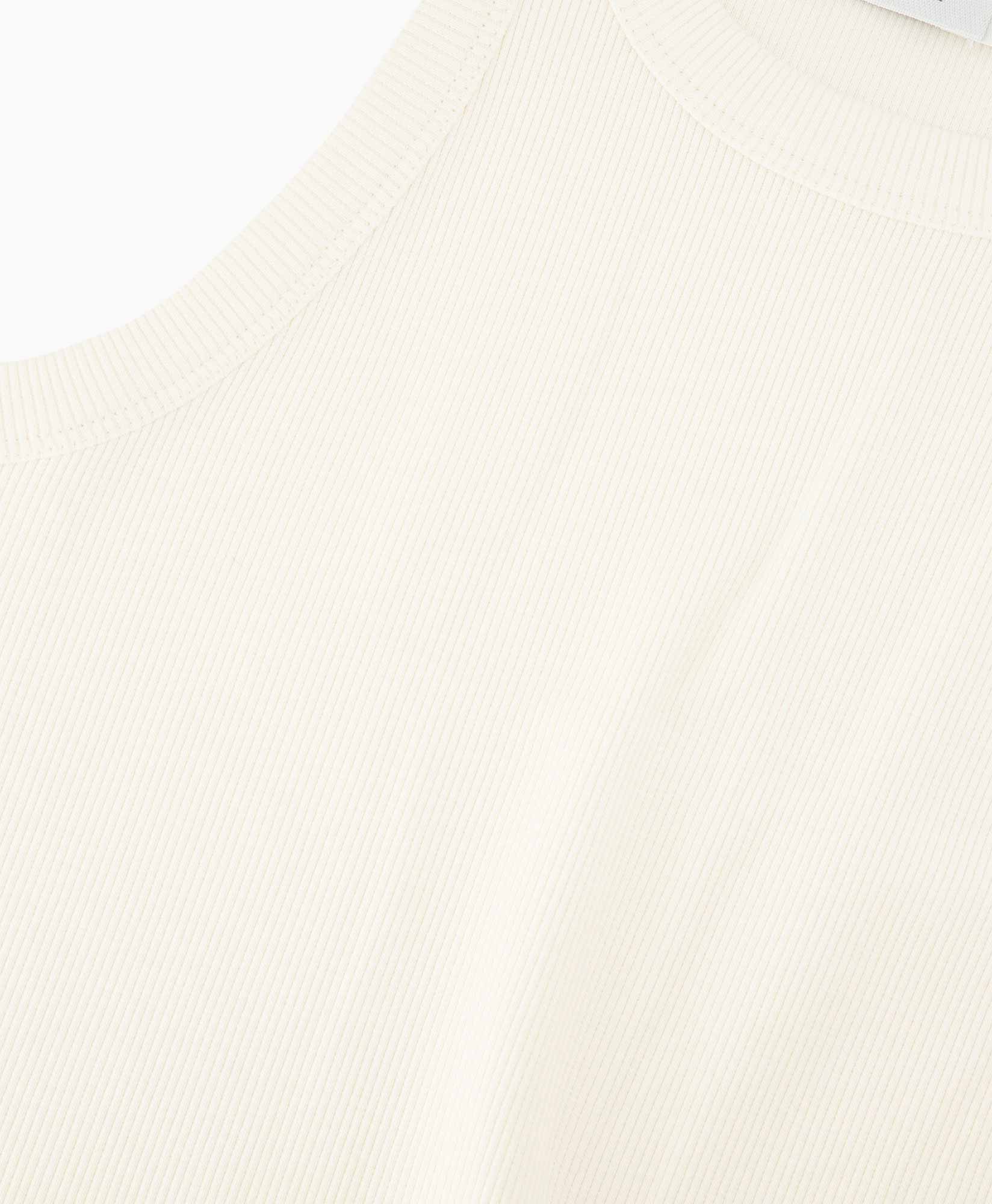 Closed Top Cropped Tank Top Ecru