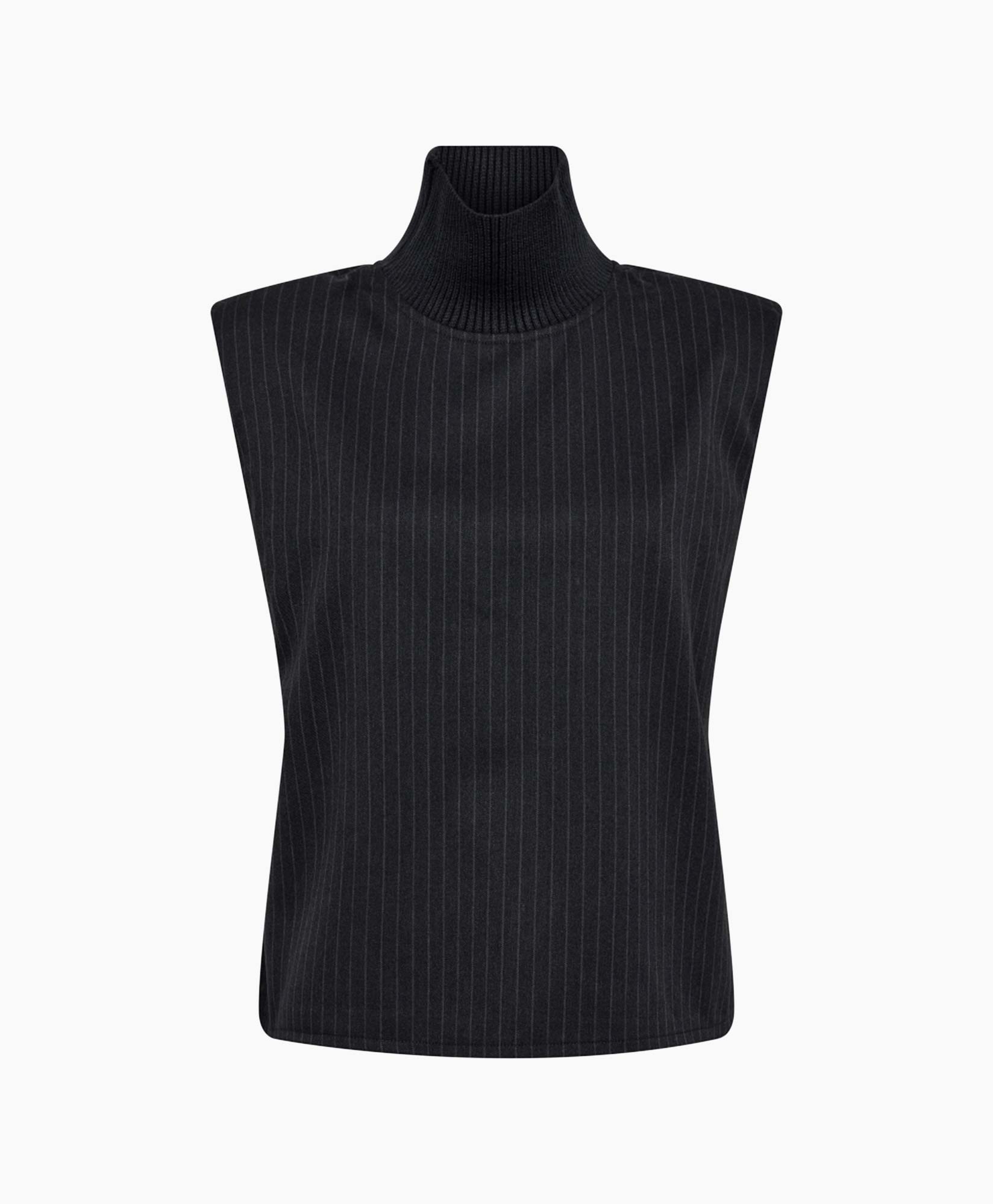 Co'couture Top Ida Pin Stripe Donker Grijs