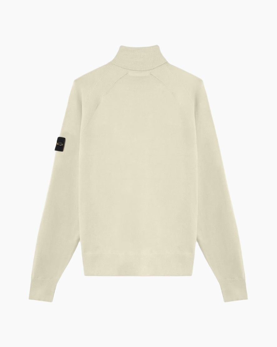 trui, kraagloze, lange mouwen, beige, yama?, gebreid