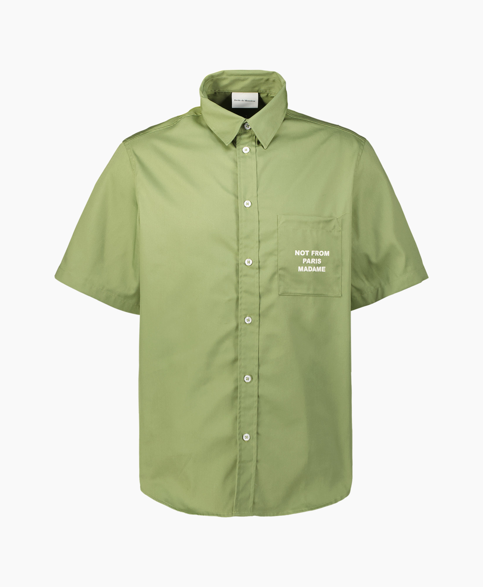 Overhemd La Chemise Slogan Khaki