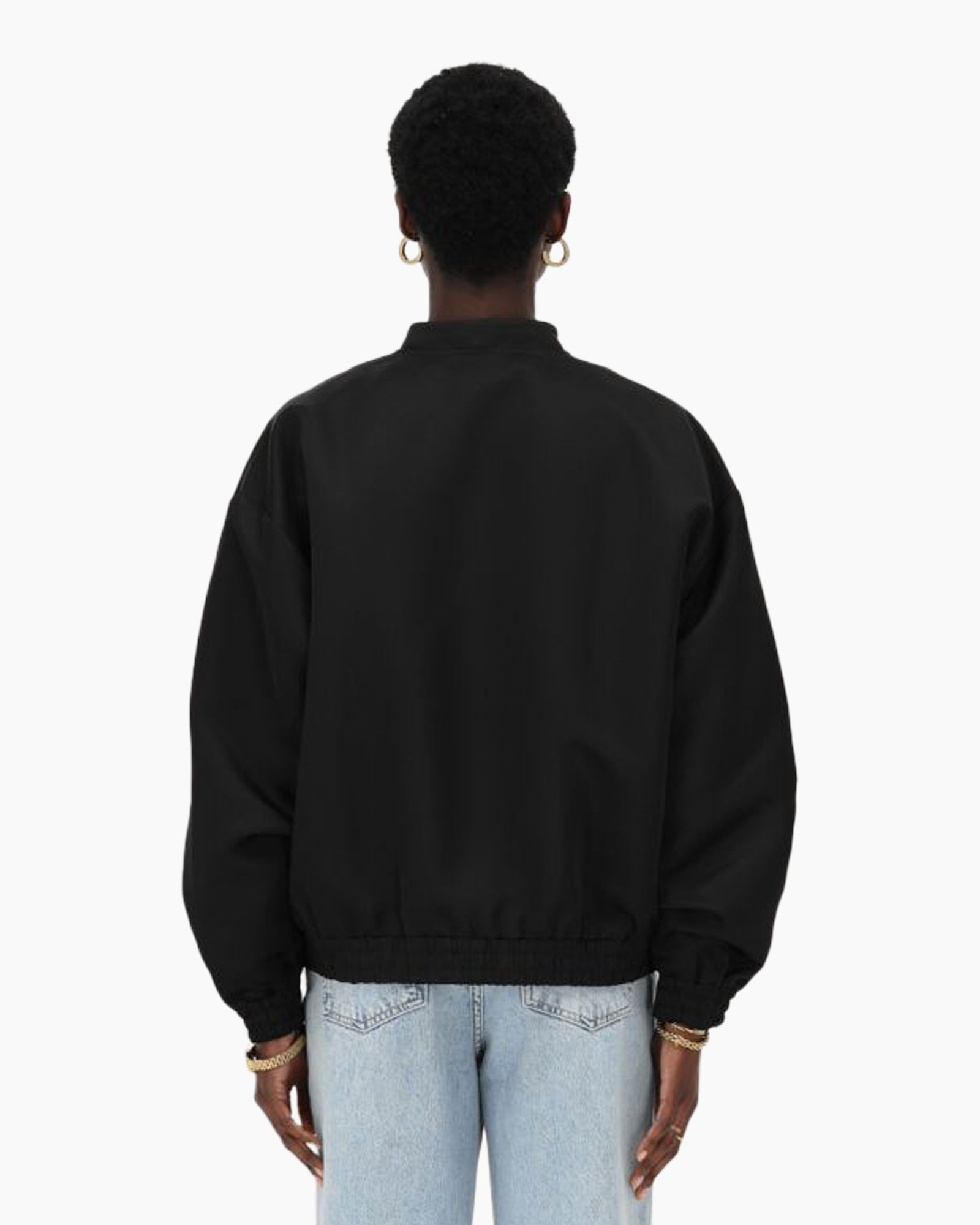 Jack Satin Bomber Jacket Zwart