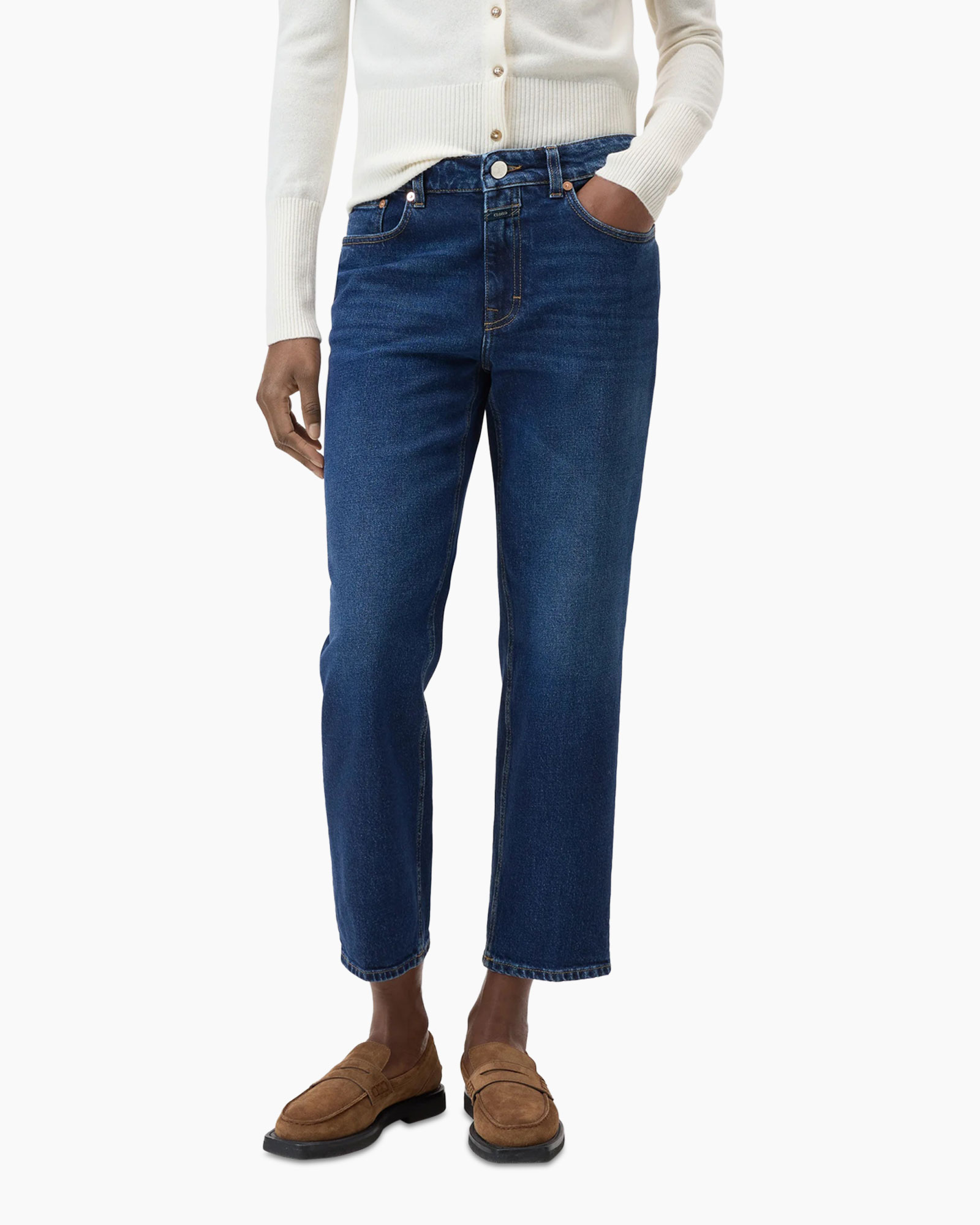 spijkerbroek, blauwe spijkerbroek, denim, rechte pijp, middelhoge taille