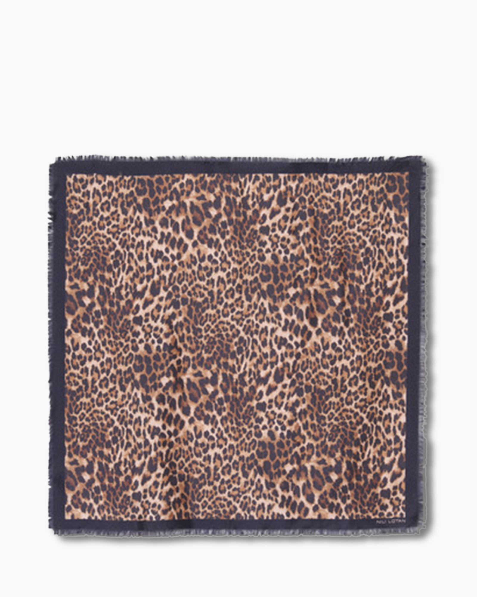 sjaal, luipaardprint, stof, mode-accessoire, fringesrand