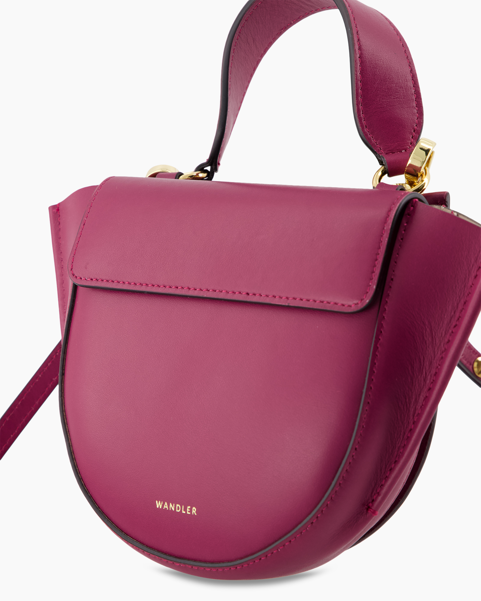 handtas, roze, schoudertas, top-handle, gouden hardware