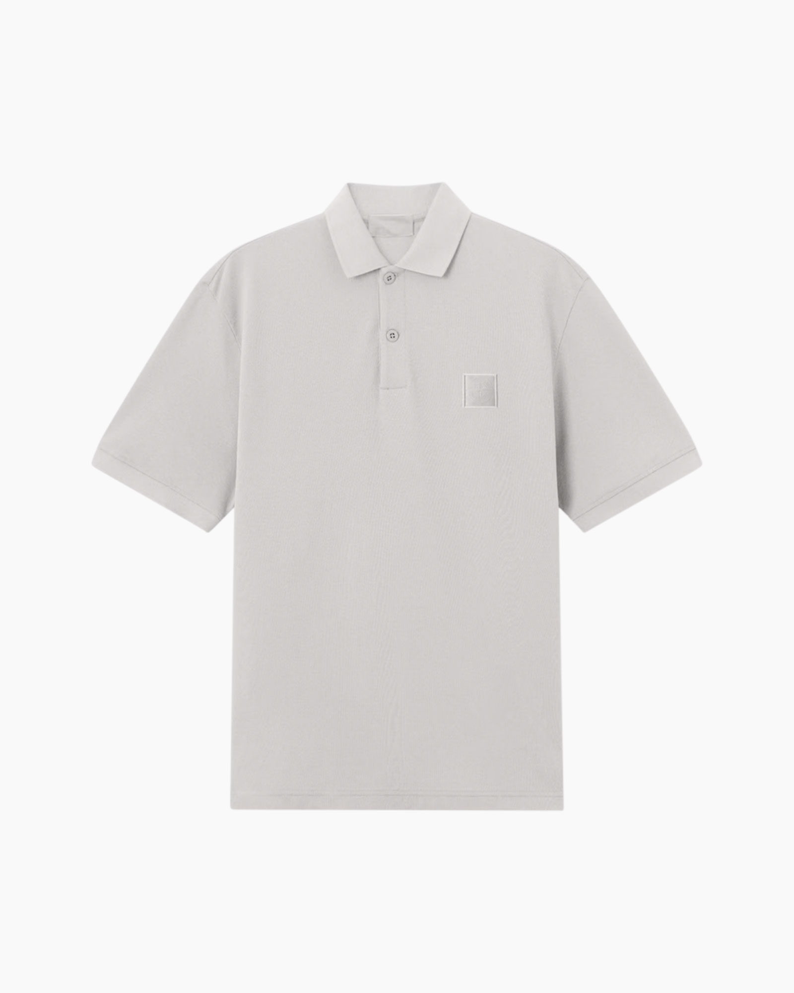 poloshirt, korte mouwen, polo, gebreide polo, grijs vlak