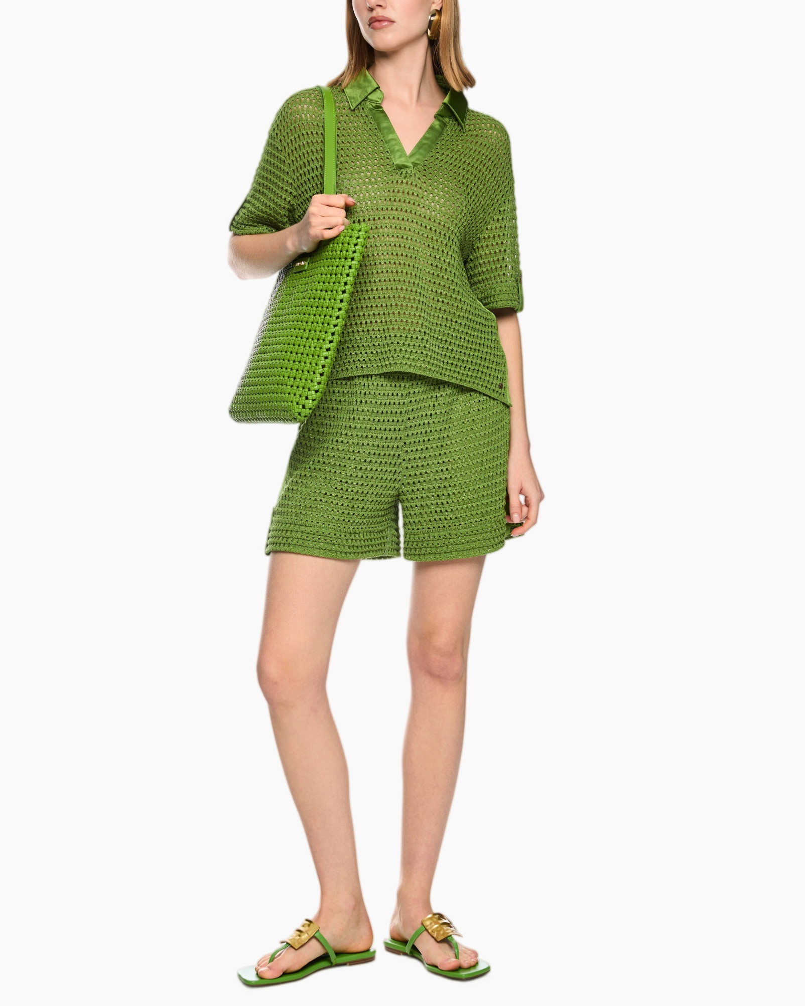 groen, shorts, katoen?, tricot, tas