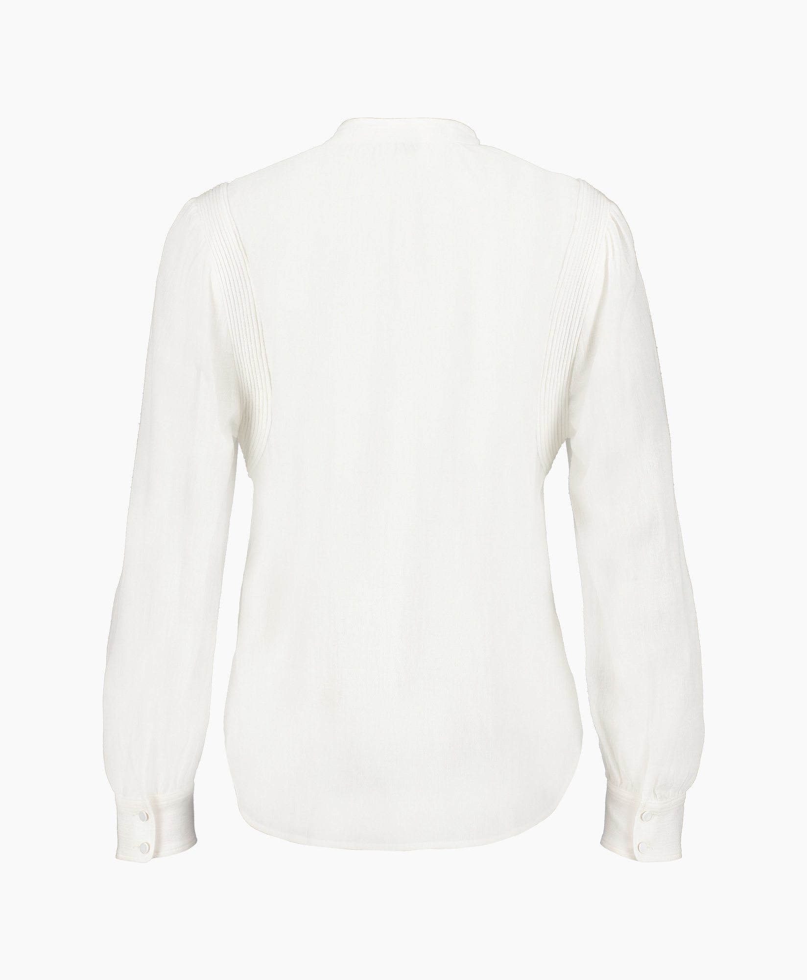 Closed Blouse Gathered Tunic Off White