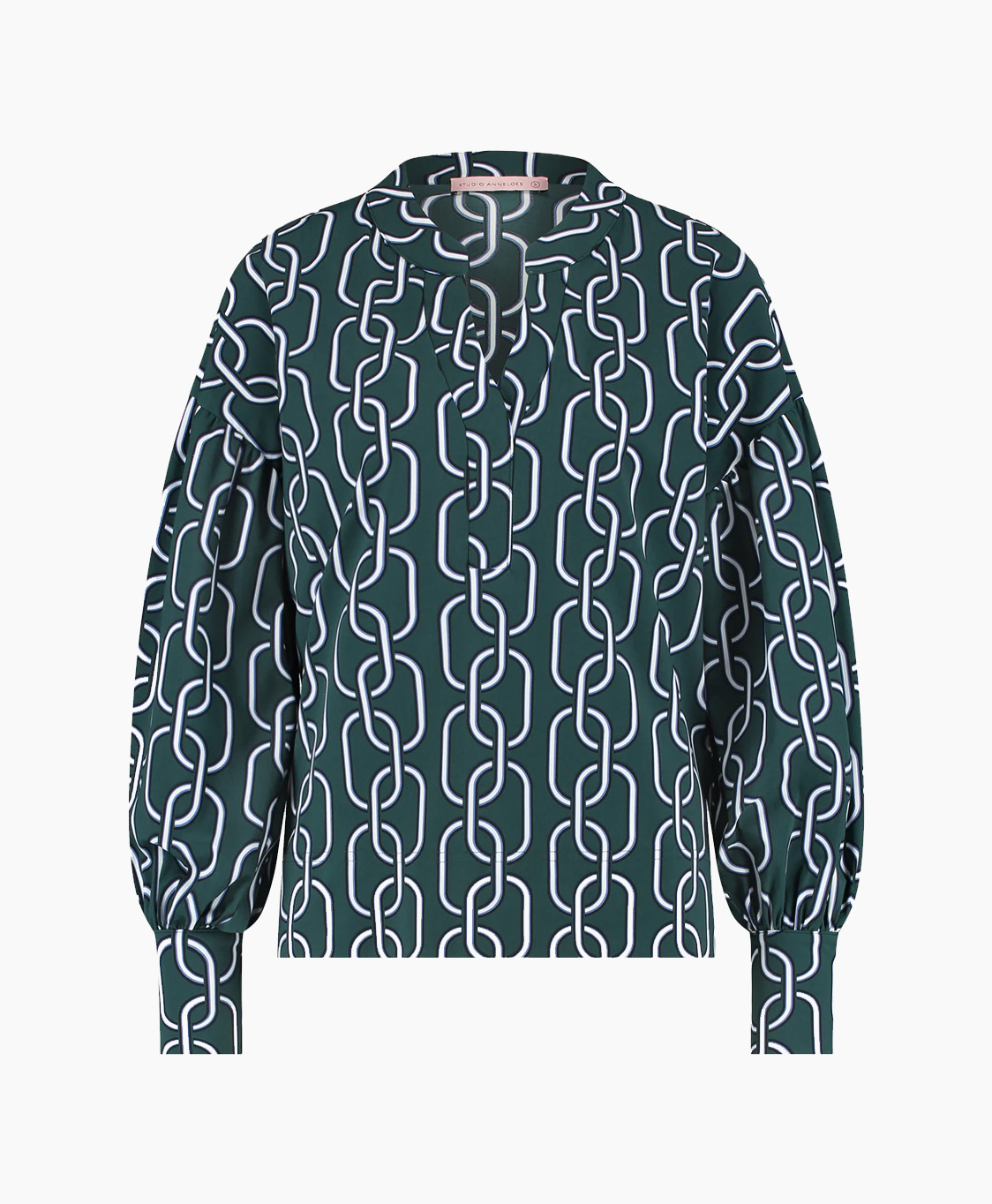 Studio Anneloes Blouse Jinthe Chain Donker Groen