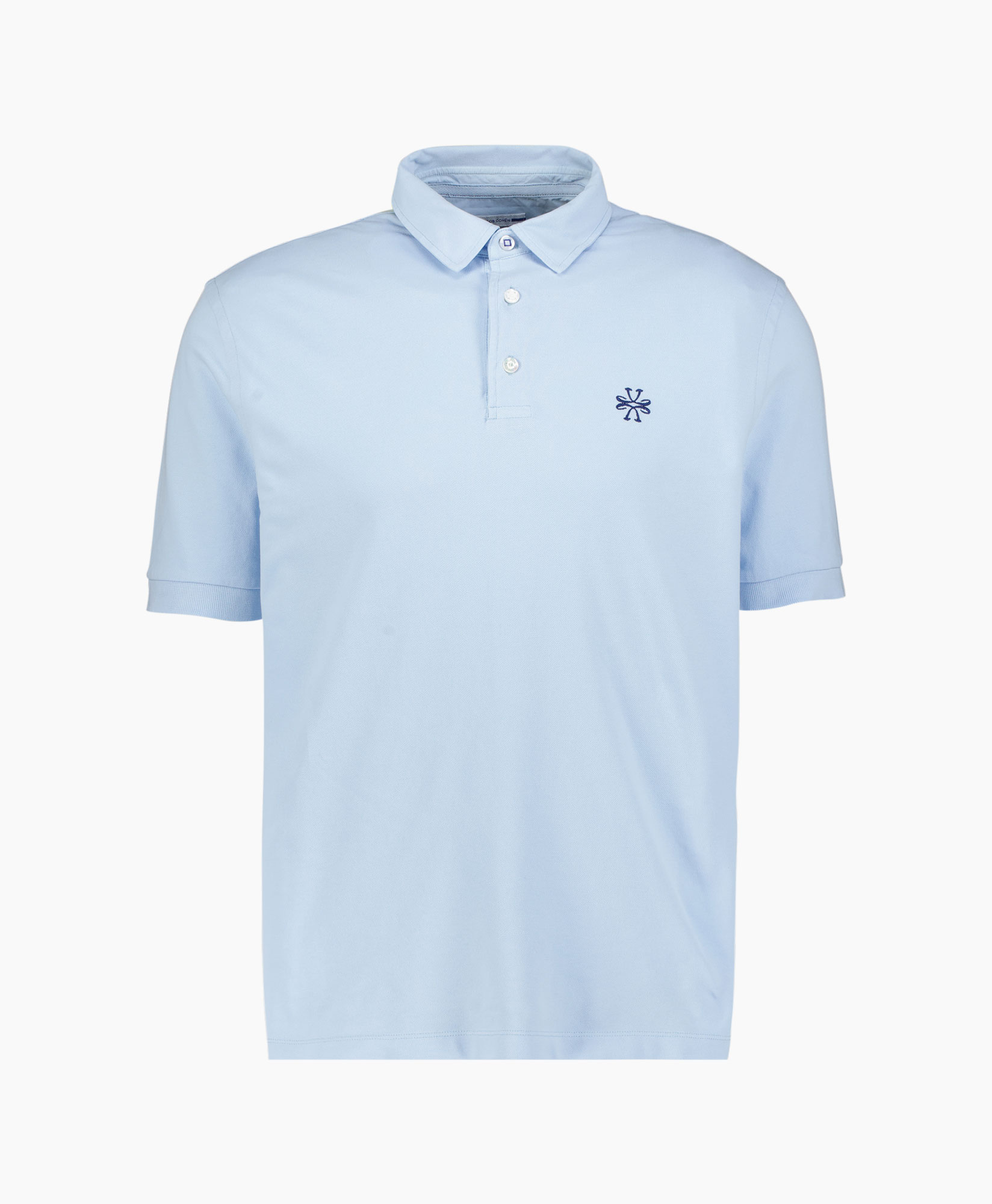 Polo M/c Dettagli Con Popeline Licht Blauw Polo M/c Dettagli Con Popeline Licht Blauw