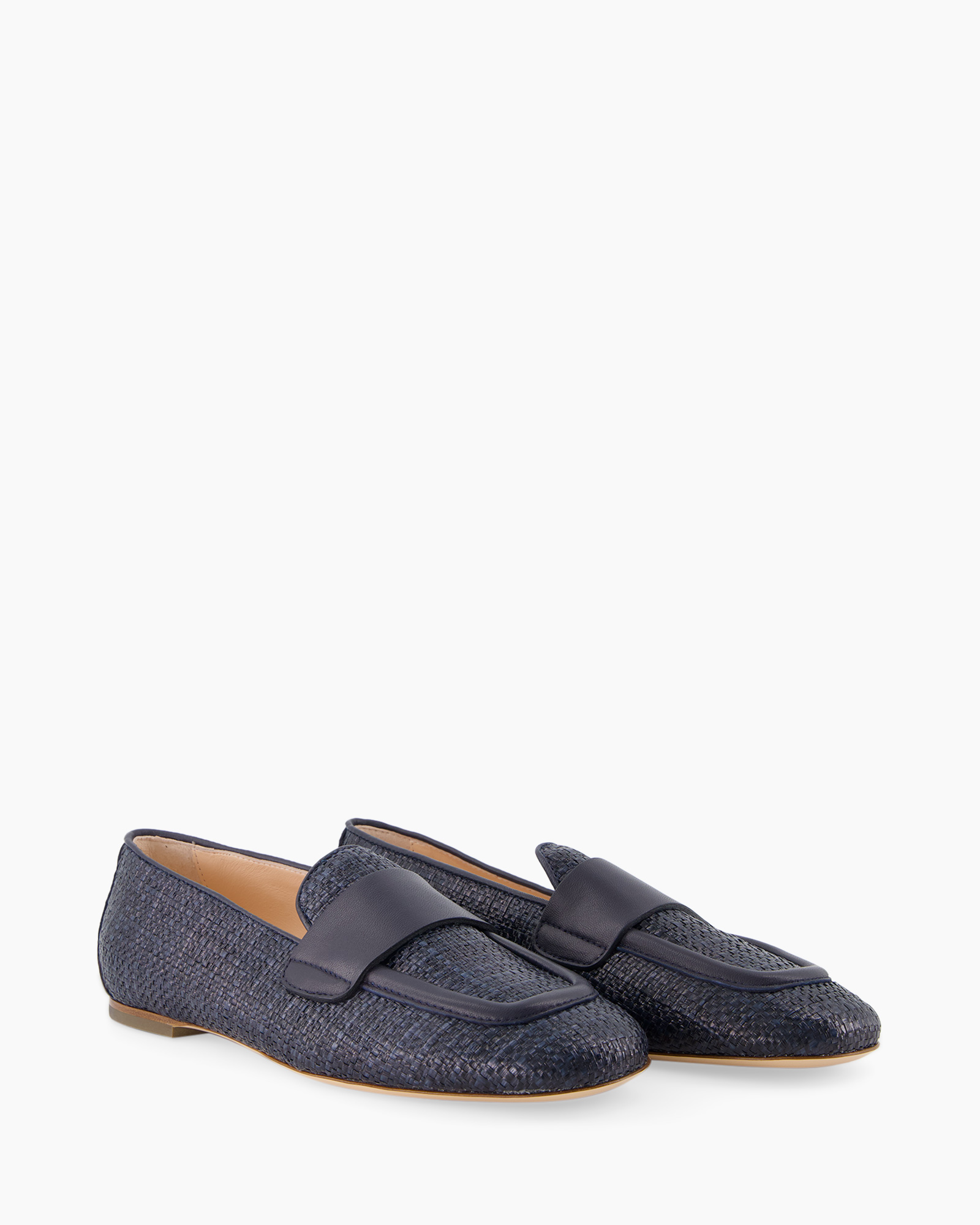 Loafer Sheryl Raffia Donker Blauw Loafer Sheryl Raffia Donker Blauw