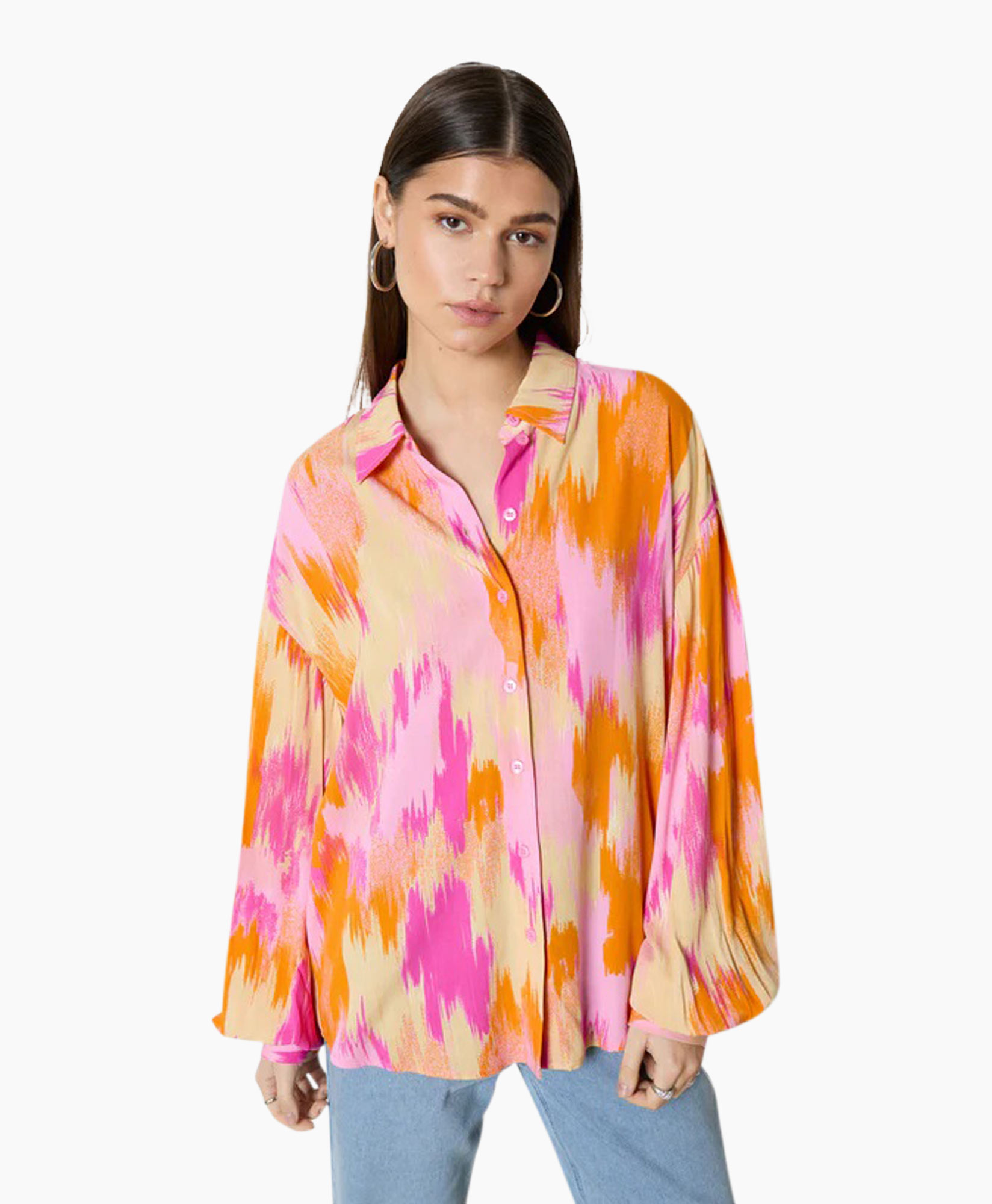 Oversized blouse Faya - pink