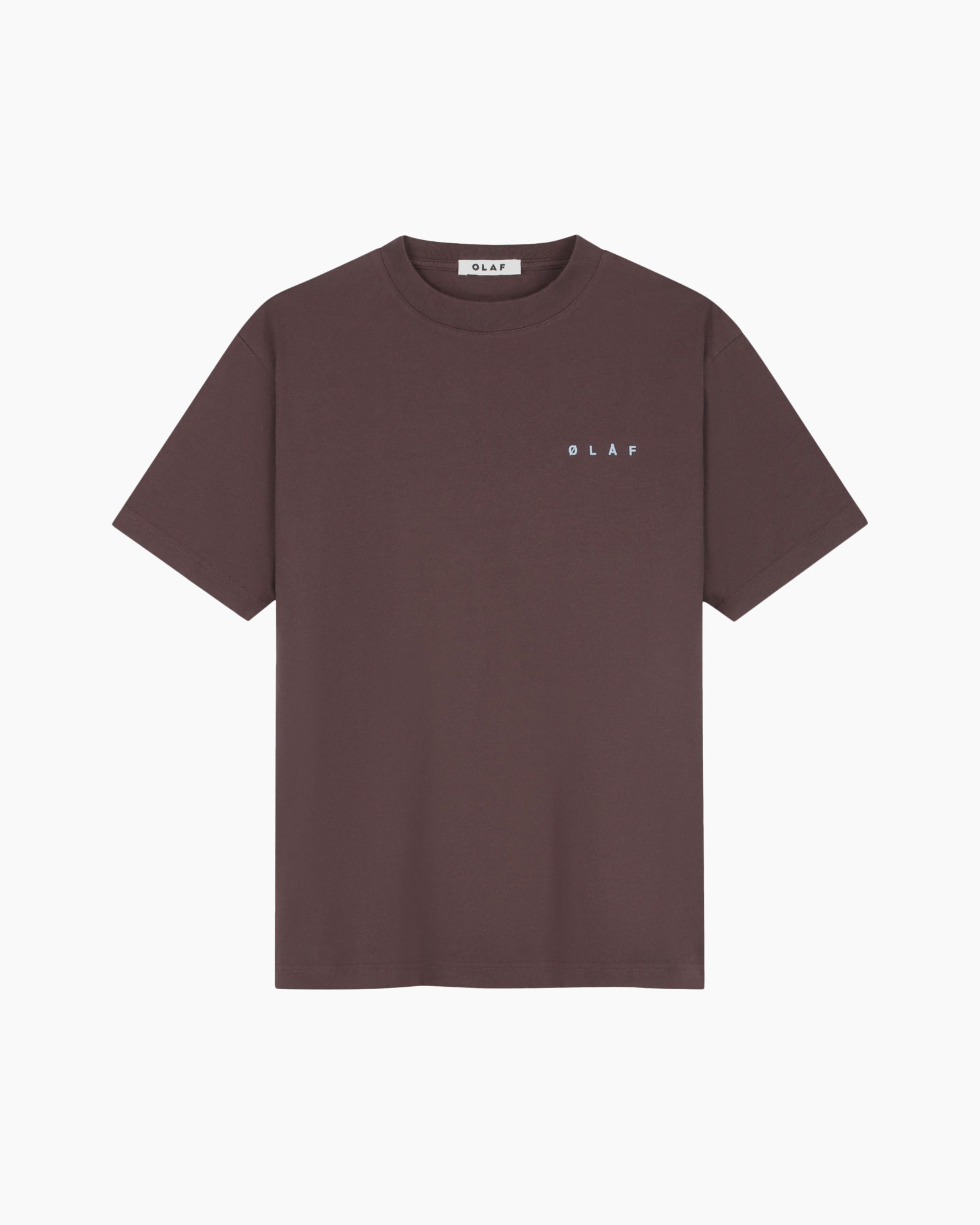 t-shirt, korte mouwen, bruin, effen kleur, kleine logo