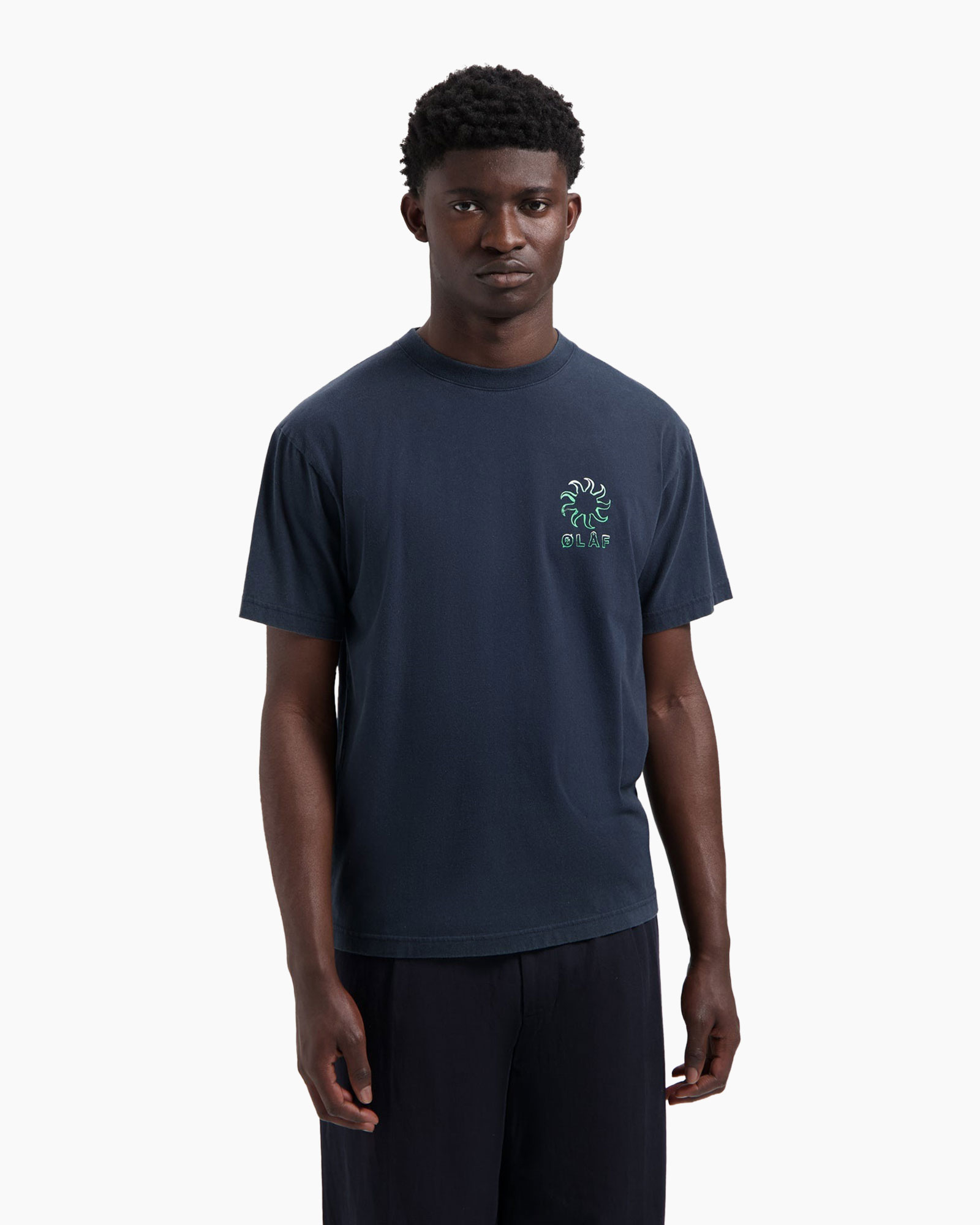 T-shirt Korte Mouw Gradient Sun Donker Blauw