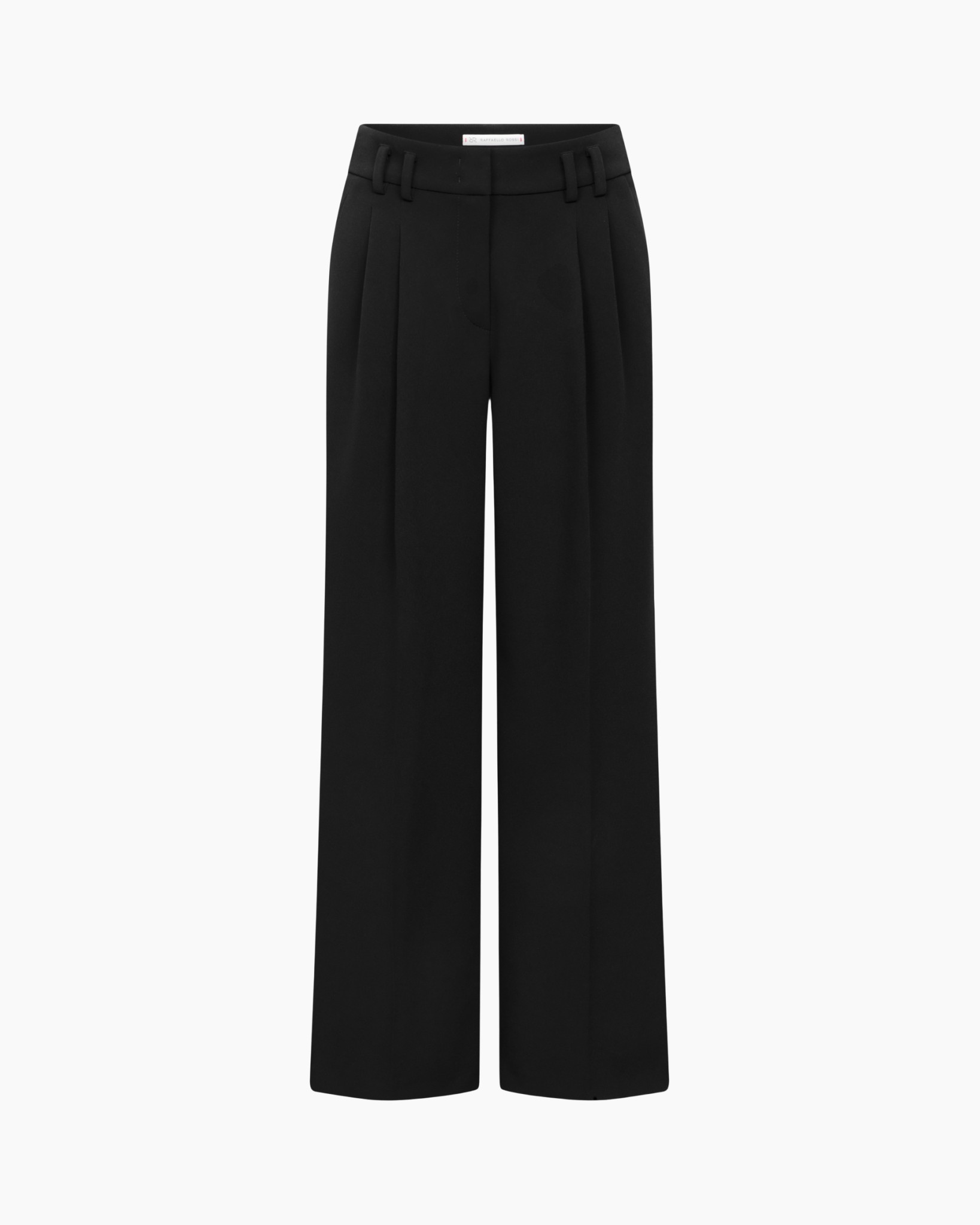 broek, broeken, wijd, zwart, plooien