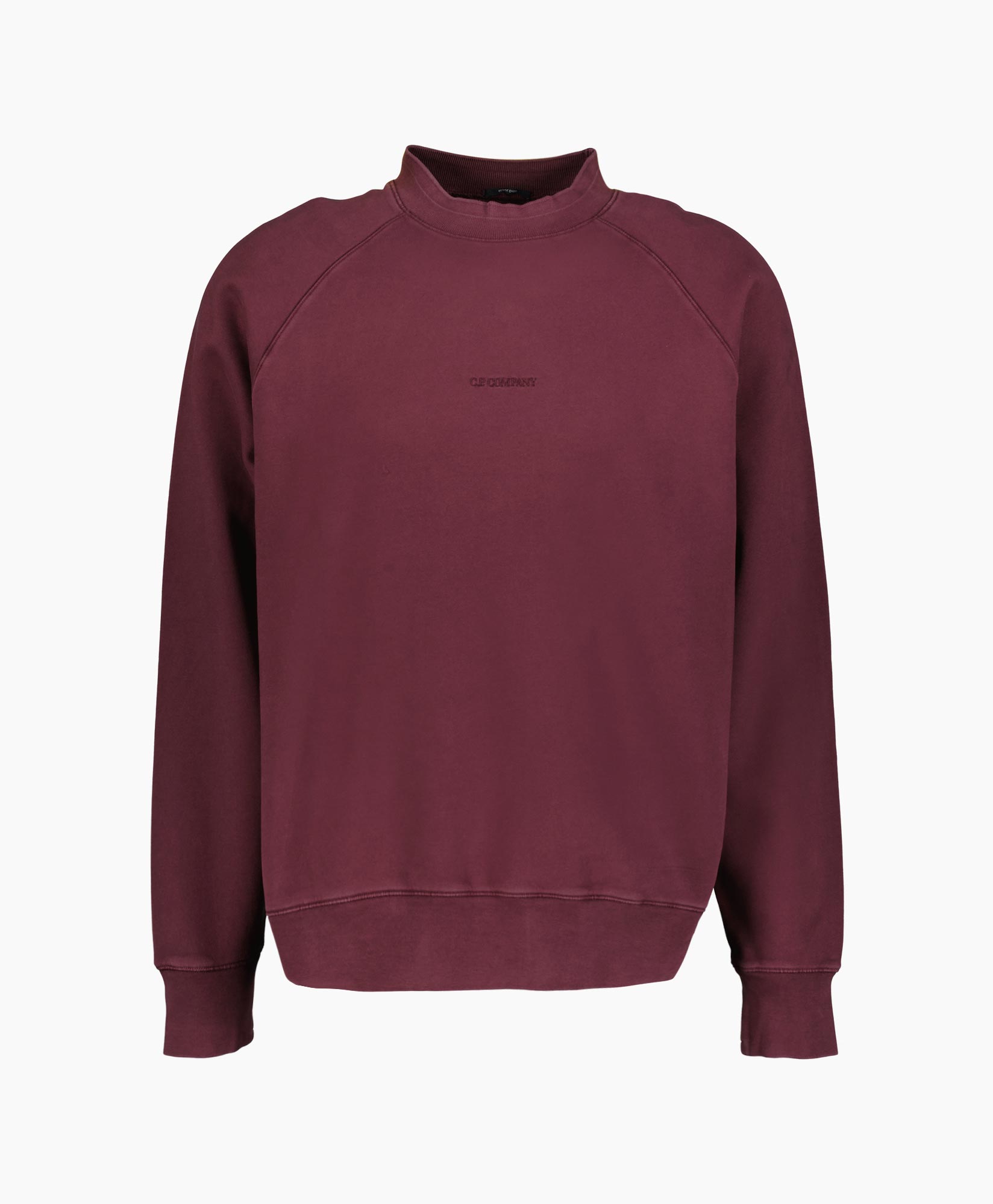 Sweater Brushed And Emerized Diagonal Fleece Logo  Paars