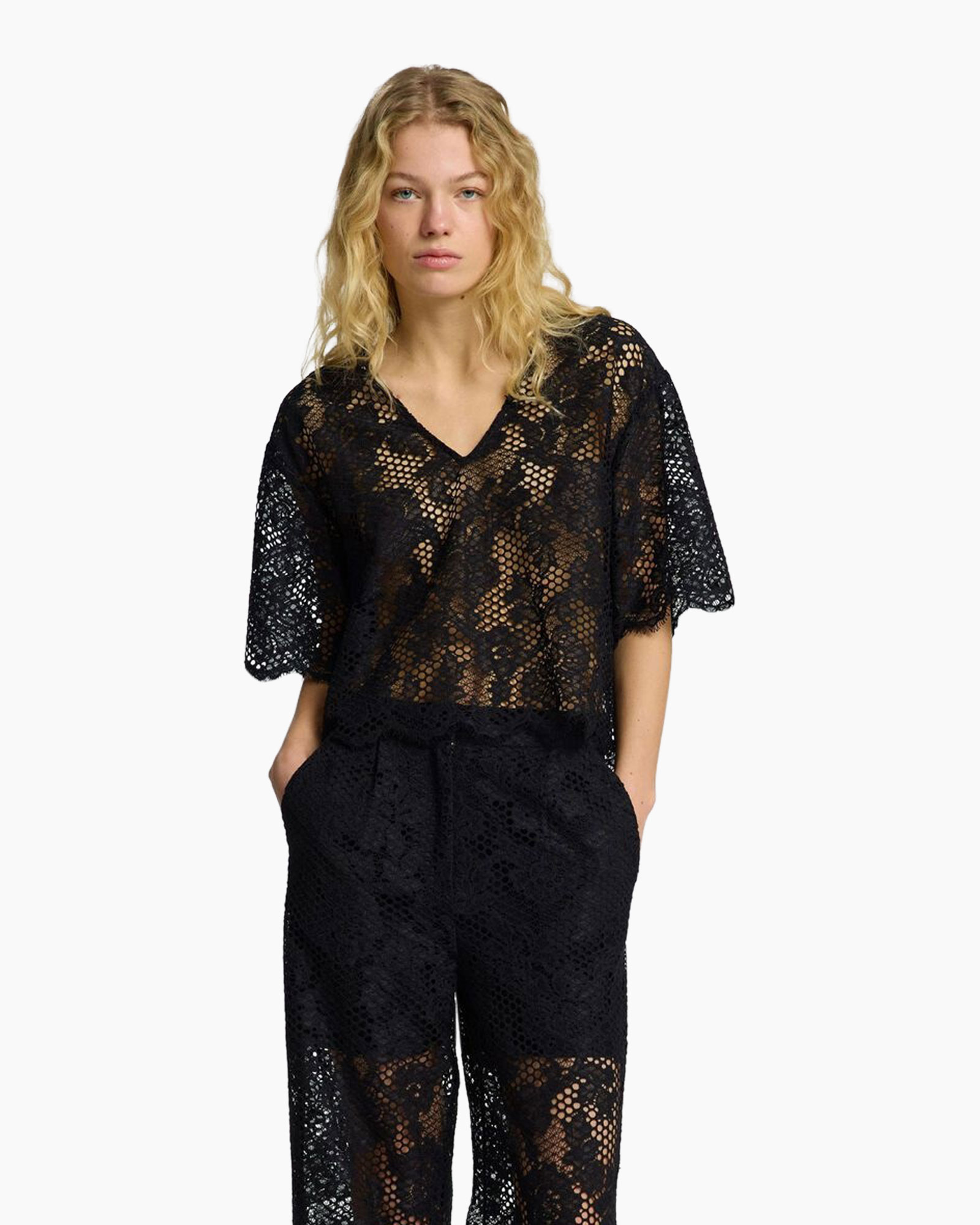 Top Milly 2/4 Cropped Top B Zwart