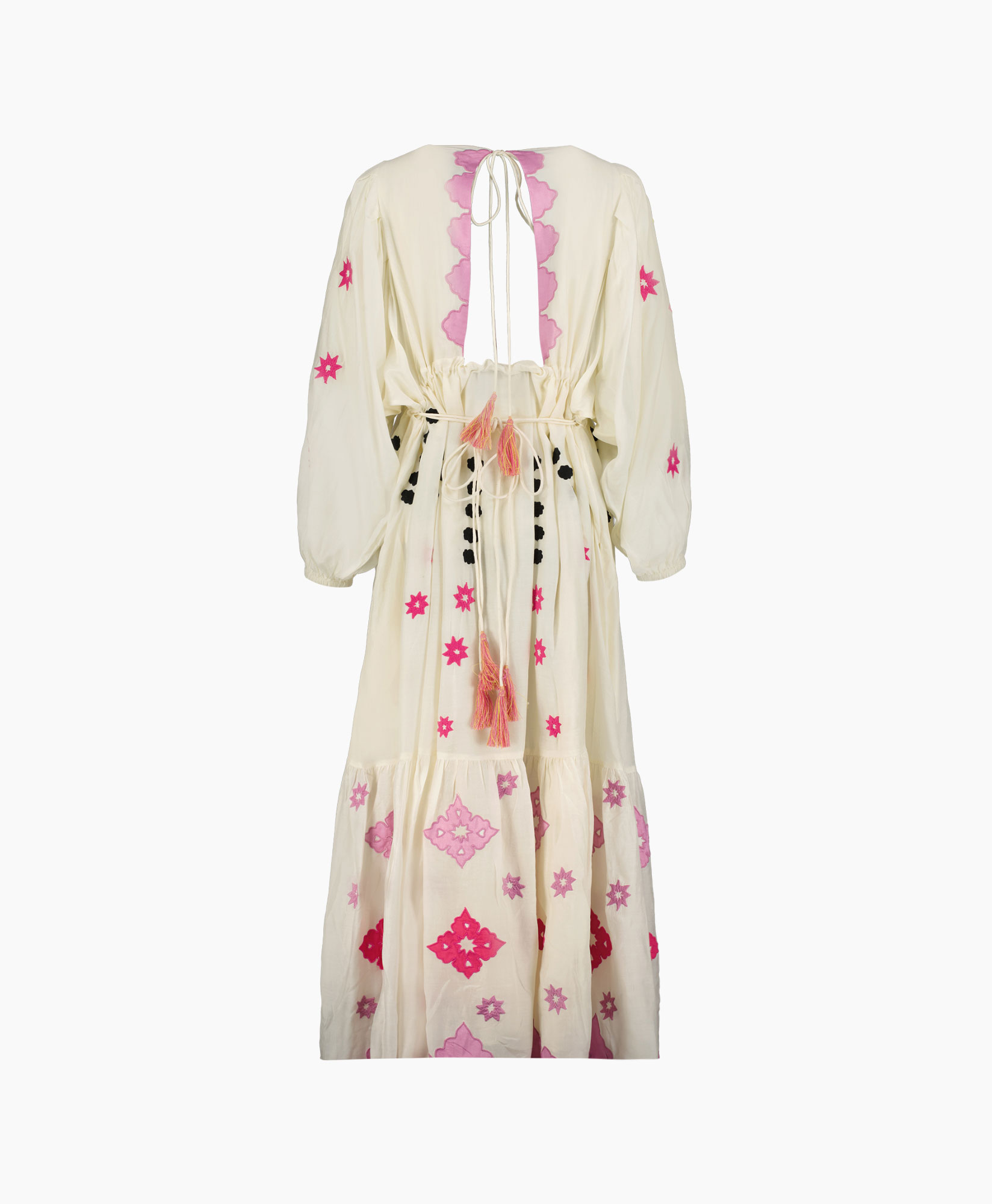 Chufy Maxi Jurk Gypsy Embroidered Maxi Ecru