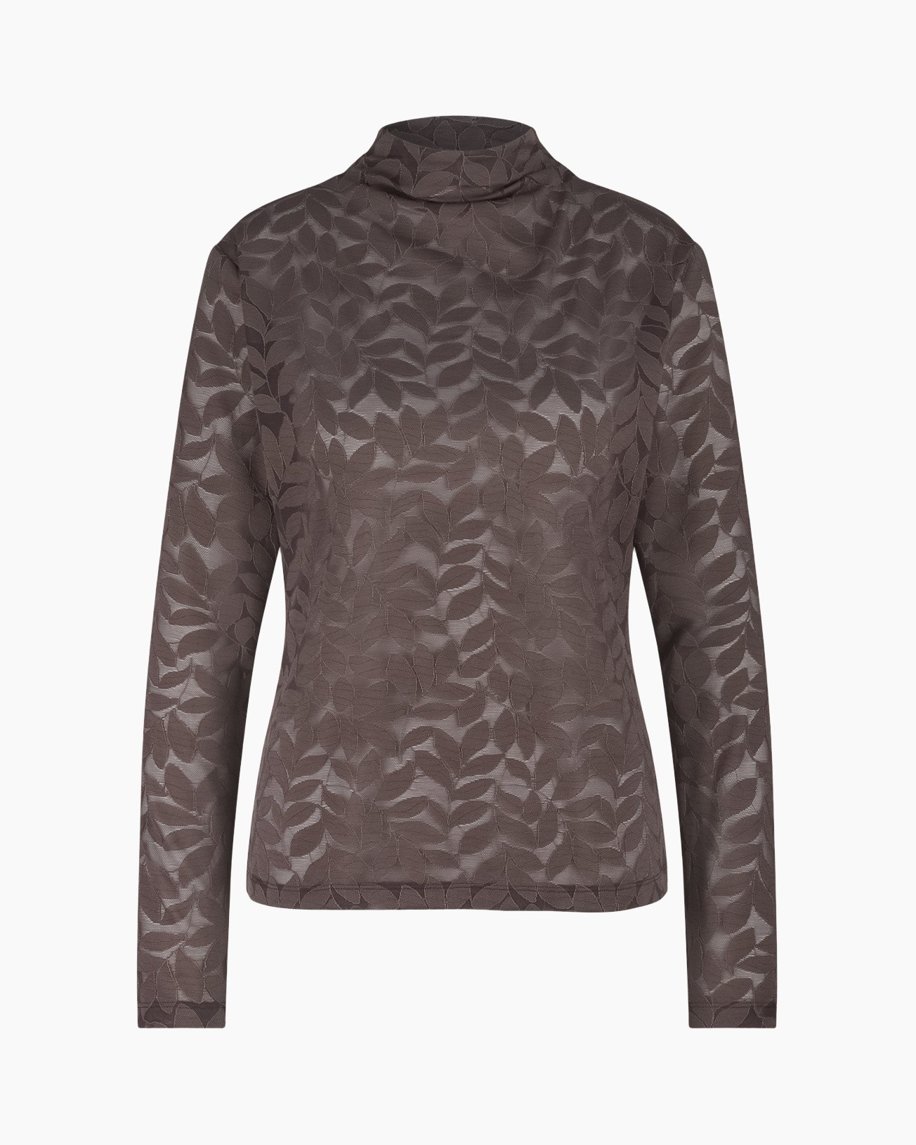 top, lang-lang?, brown, patroon, turtleneck
