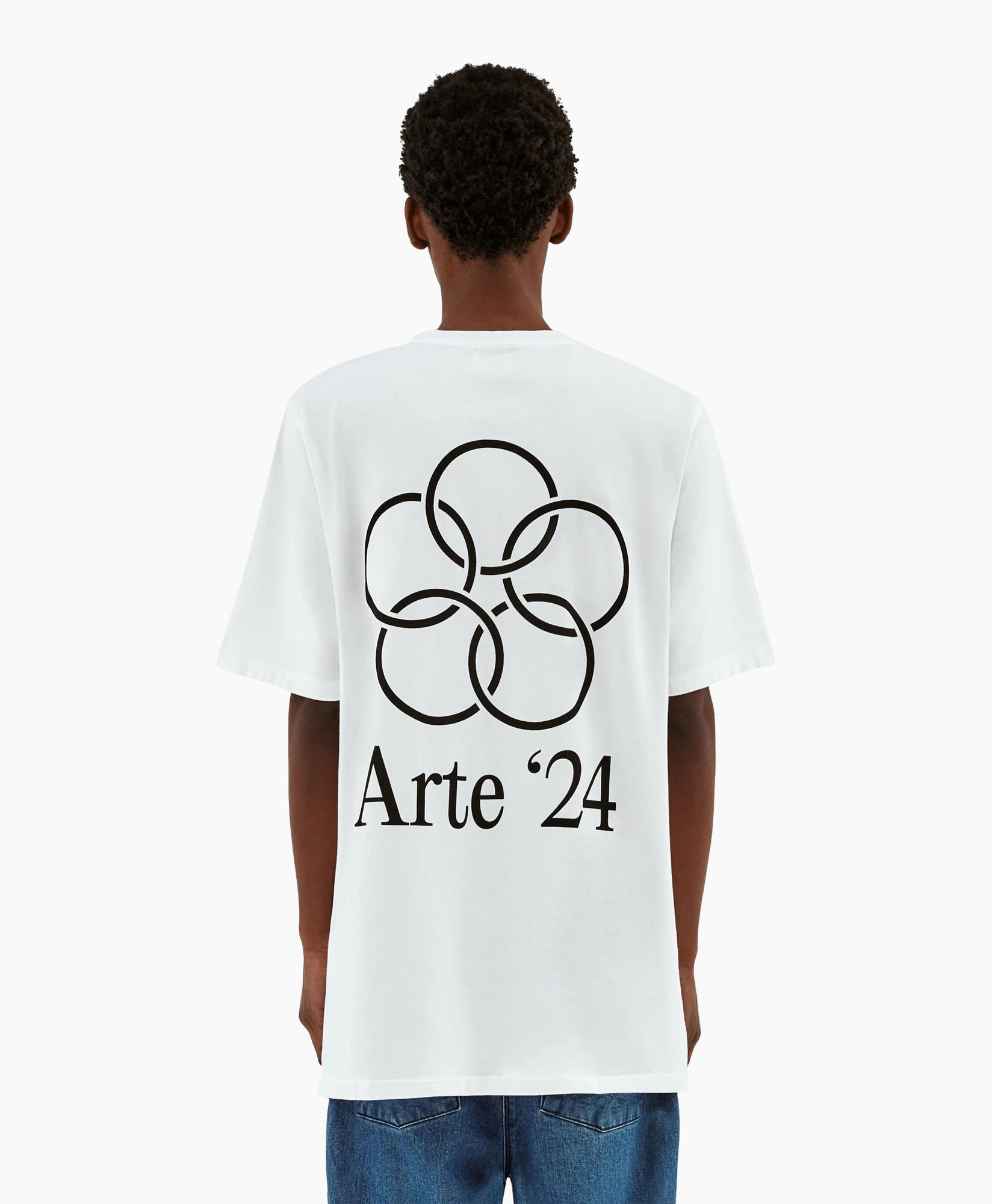 T-shirt Korte Mouw Arte'24 Circles Back Wit