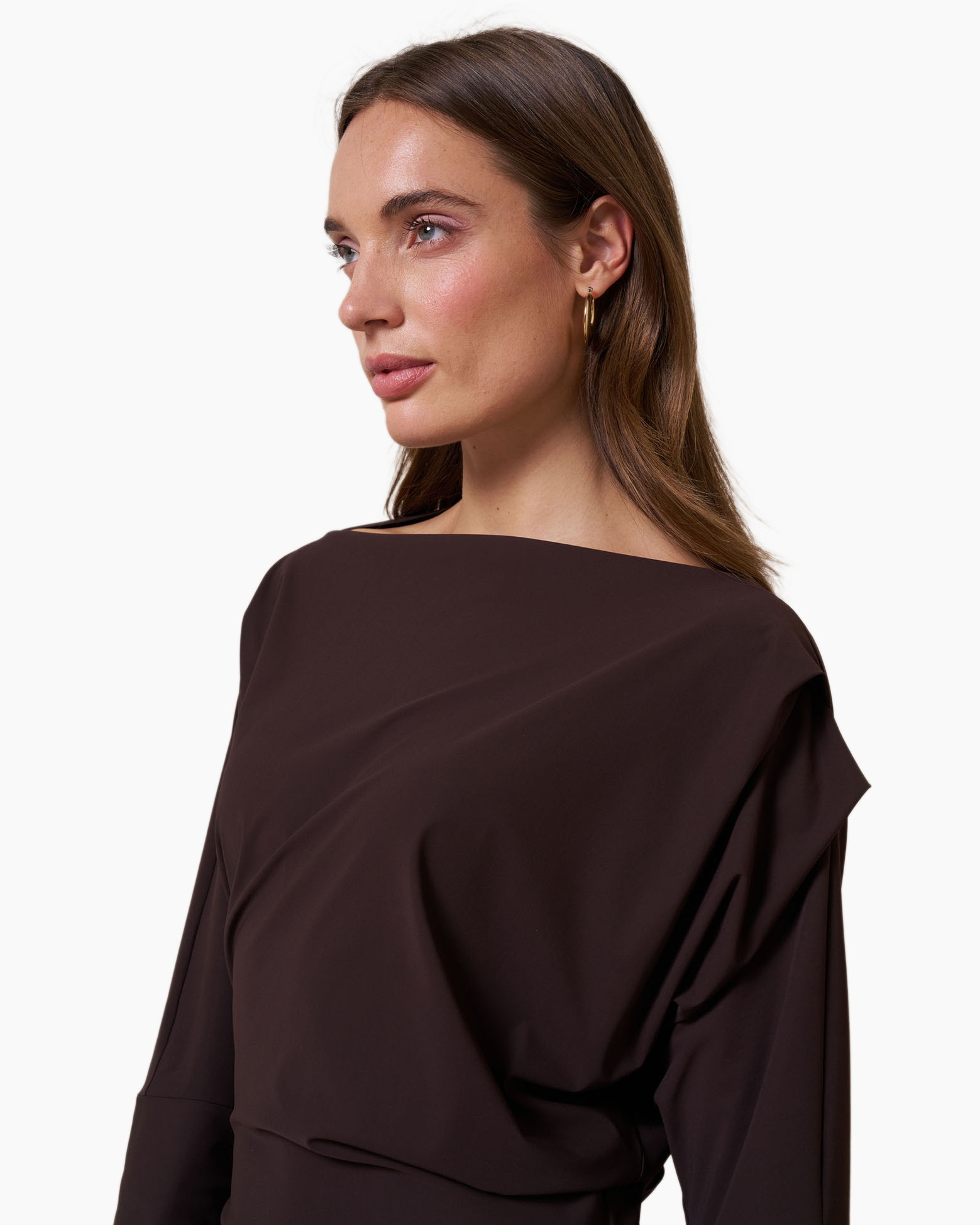 Jurk Ineke Ls Dress Donker Bruin