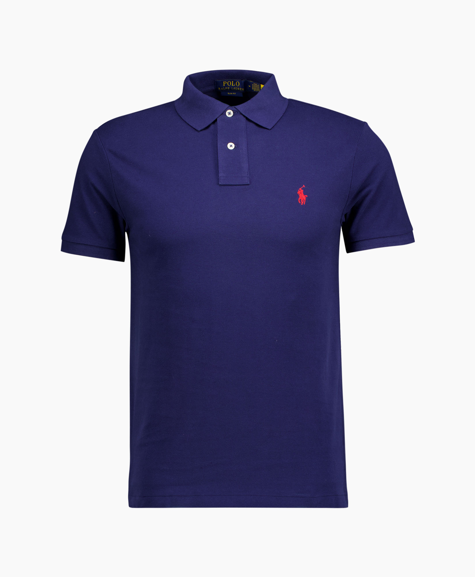 Polo Slim Fit Mesh  Donker Blauw