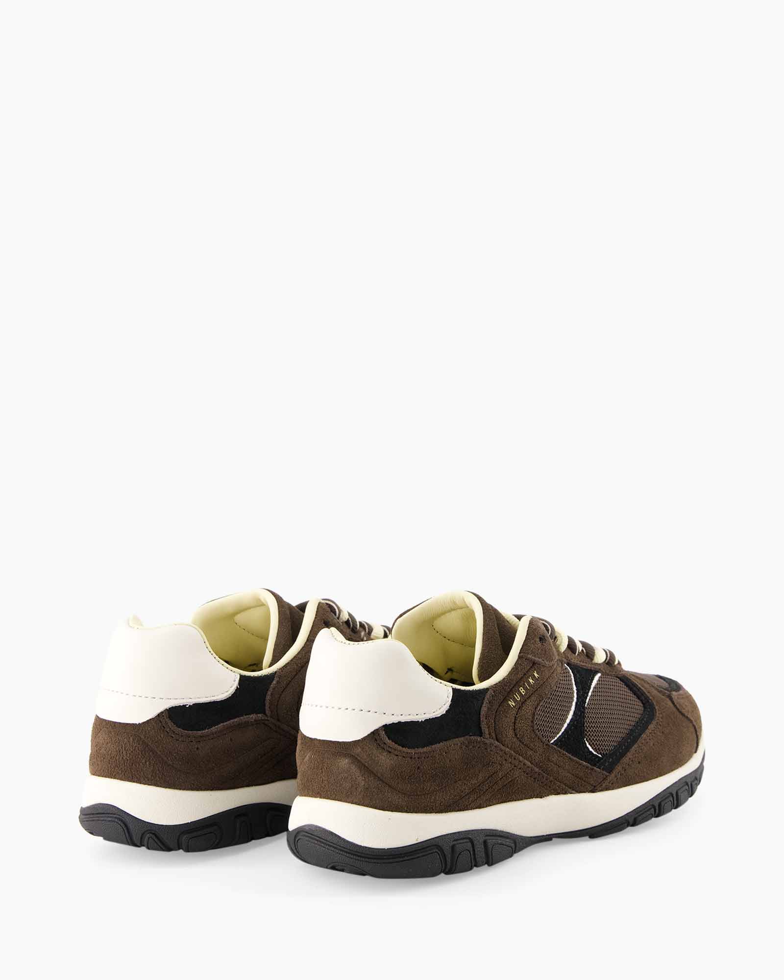 sneakers, bruin, sports, mesh, witte-hiel