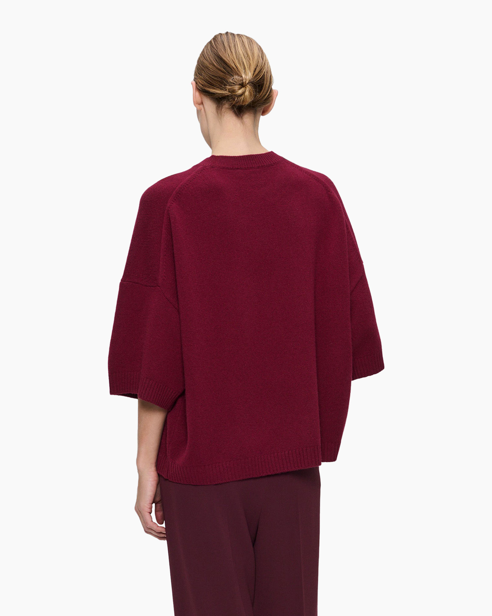 Pullover Fine Wool Dawson Bordeaux
