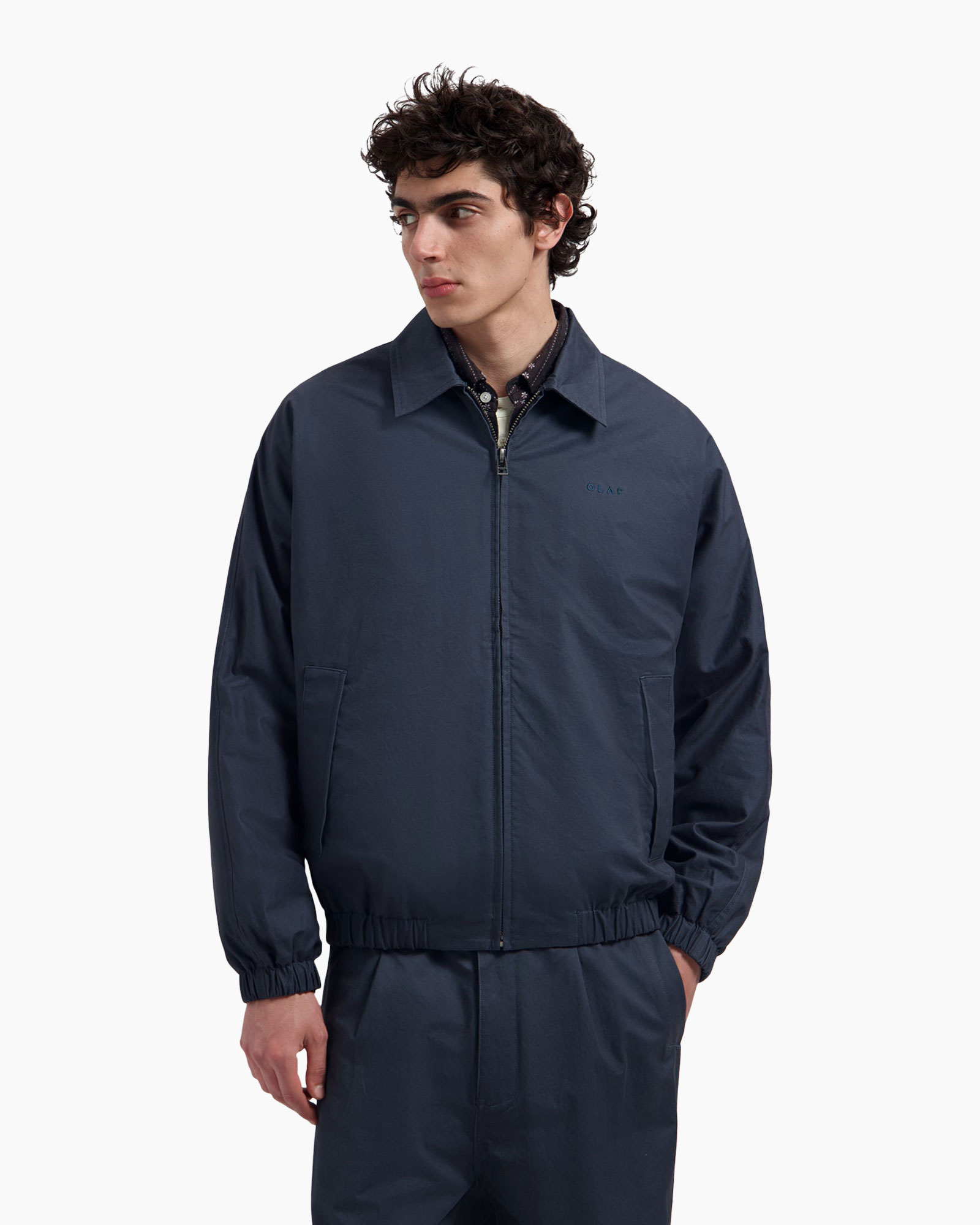 jas, rits, marine, windbreaker, kraag