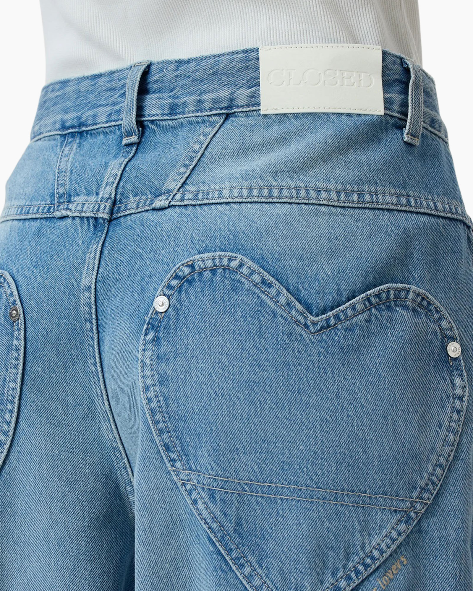 Jeans Deni-x Heart Pockets Blauw