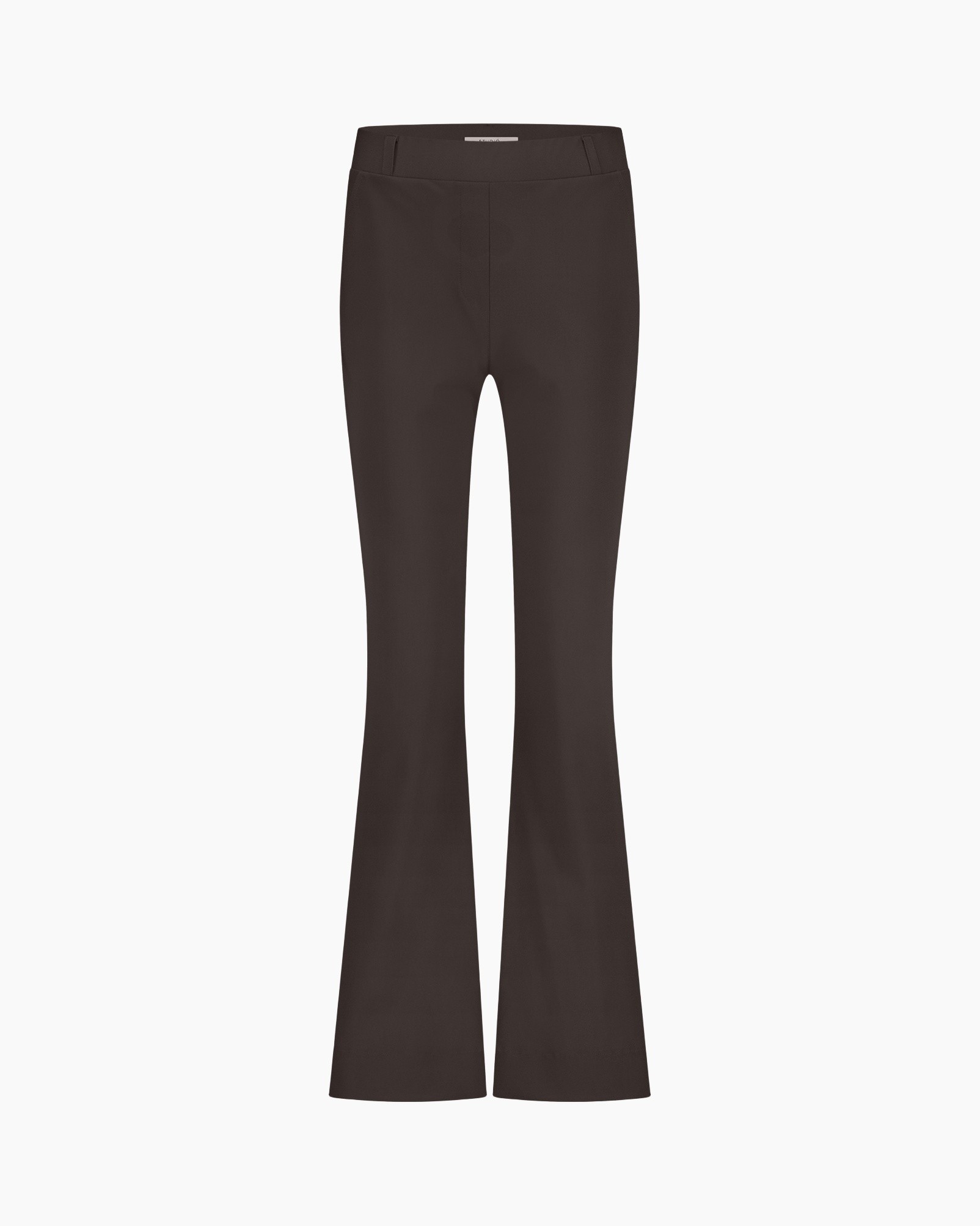 broeken, wijduitlopende broek, bruin, pants, formele kleding