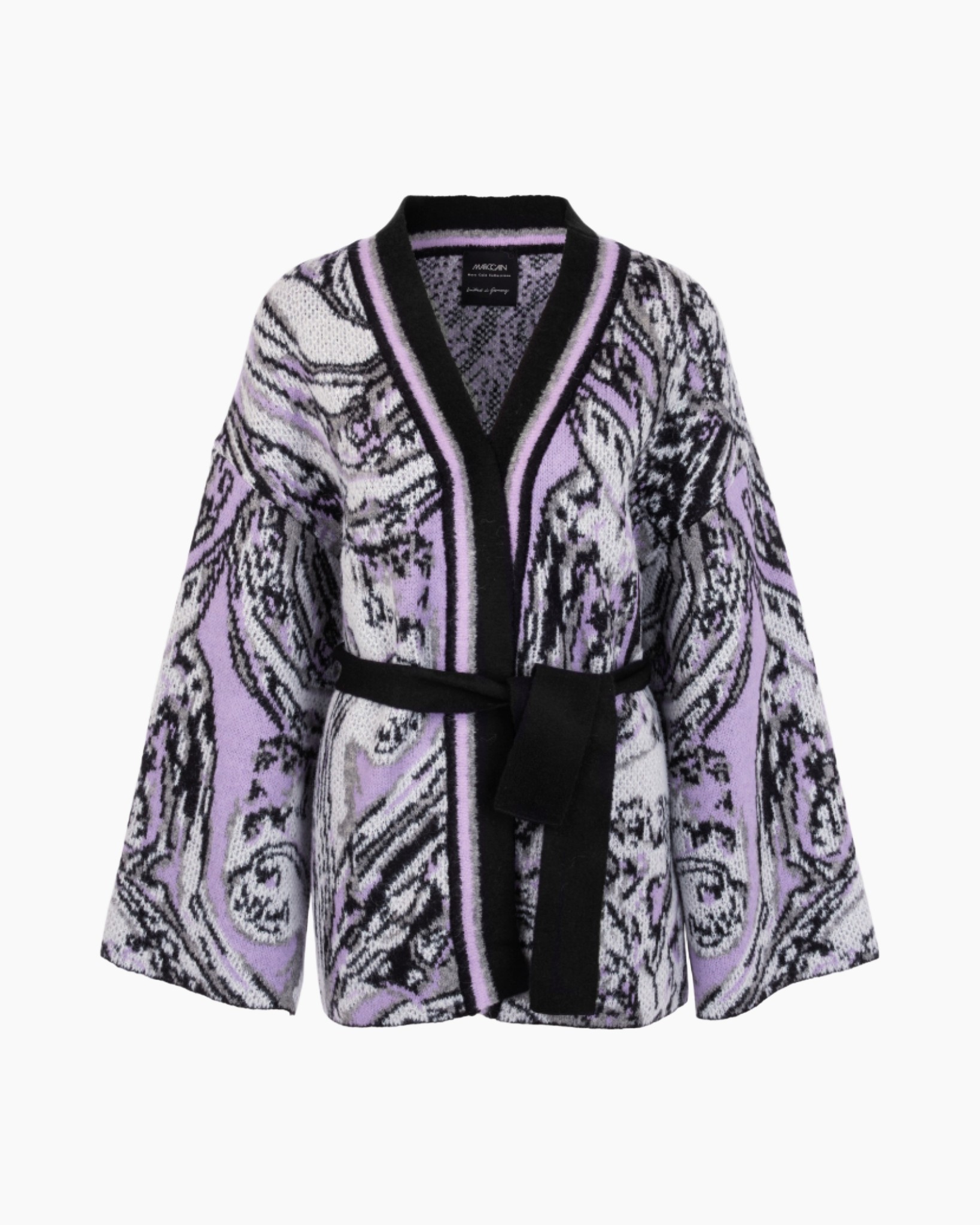 cardigan,  patroon,  brei,  riem,  lavendel