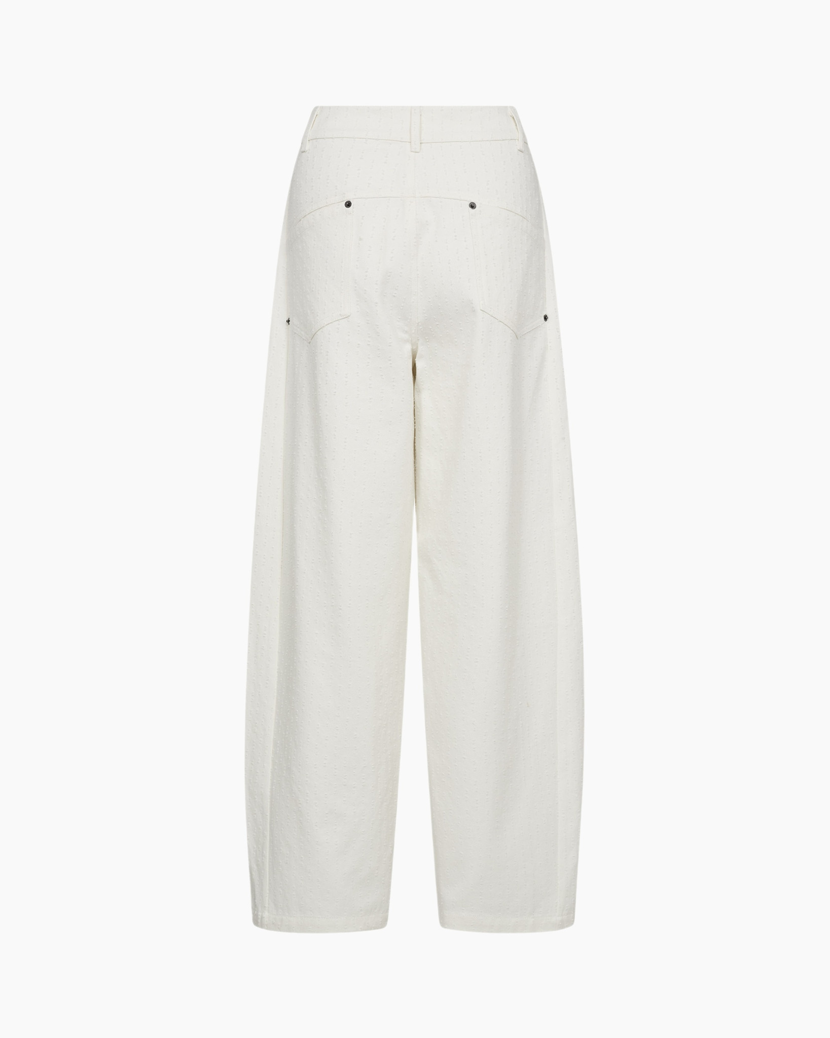 broek, wijdtebreed, creme, knopvoor, zakken