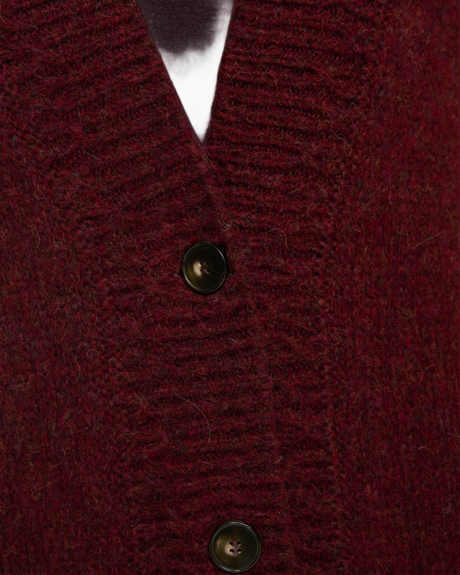 cardigan, knop, breip, maroon, v-hals