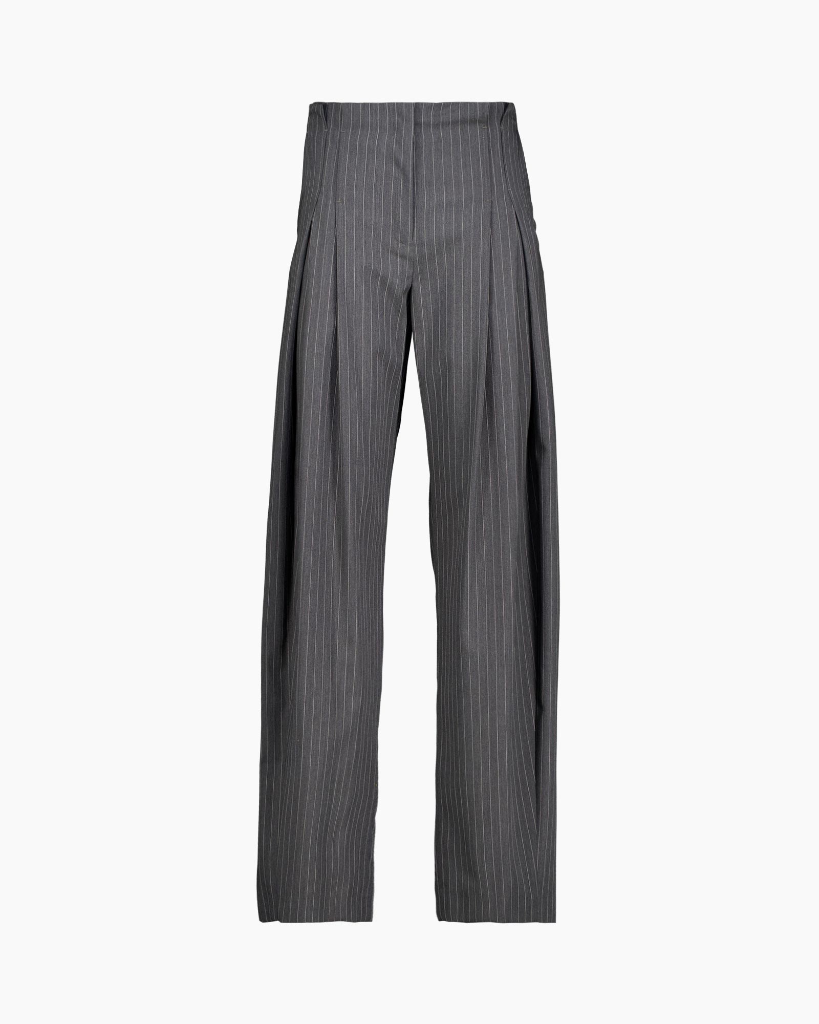 broek, streep, wijd, broek, grijs