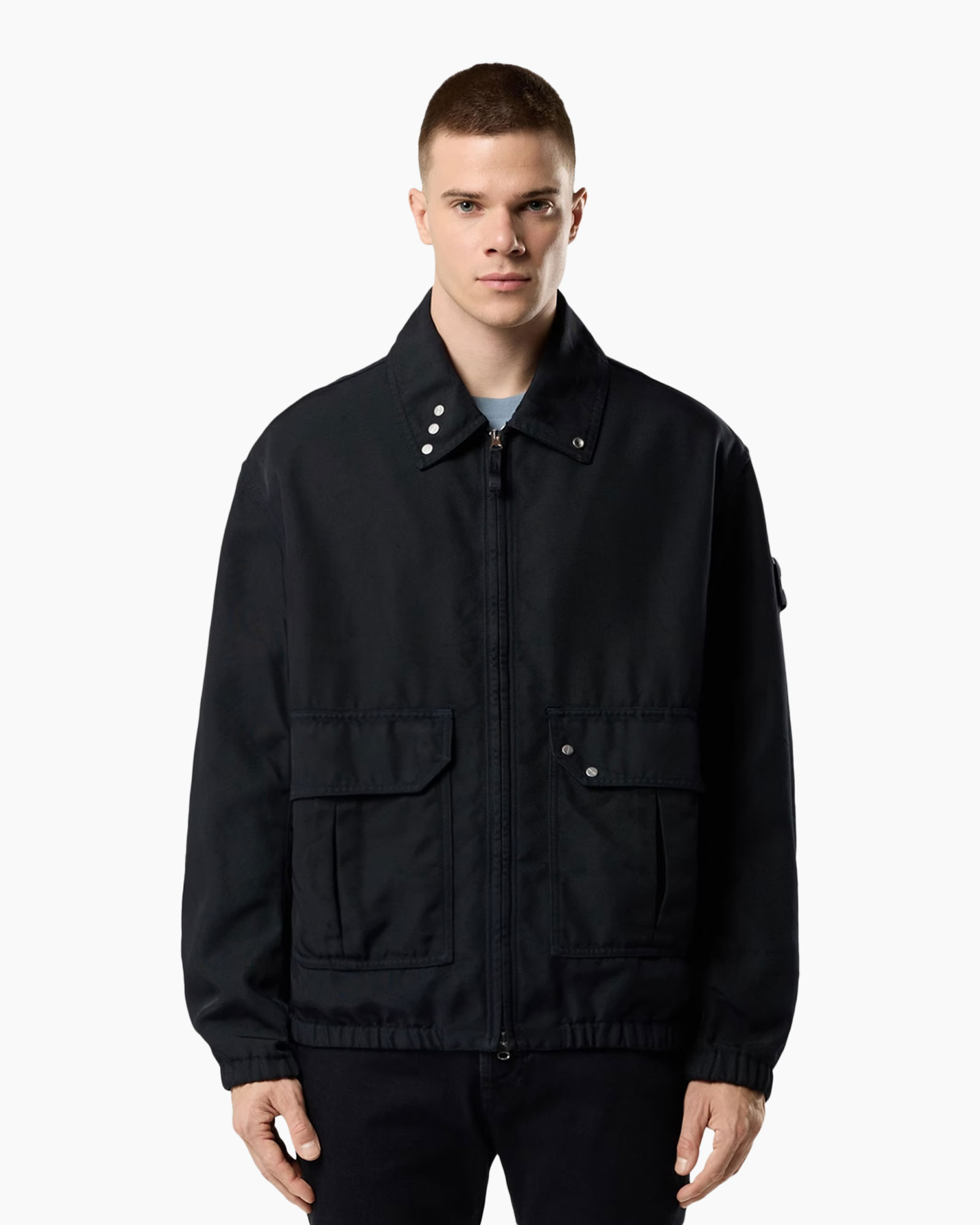 jas, windbreaker, zwart, rits, grote zakken