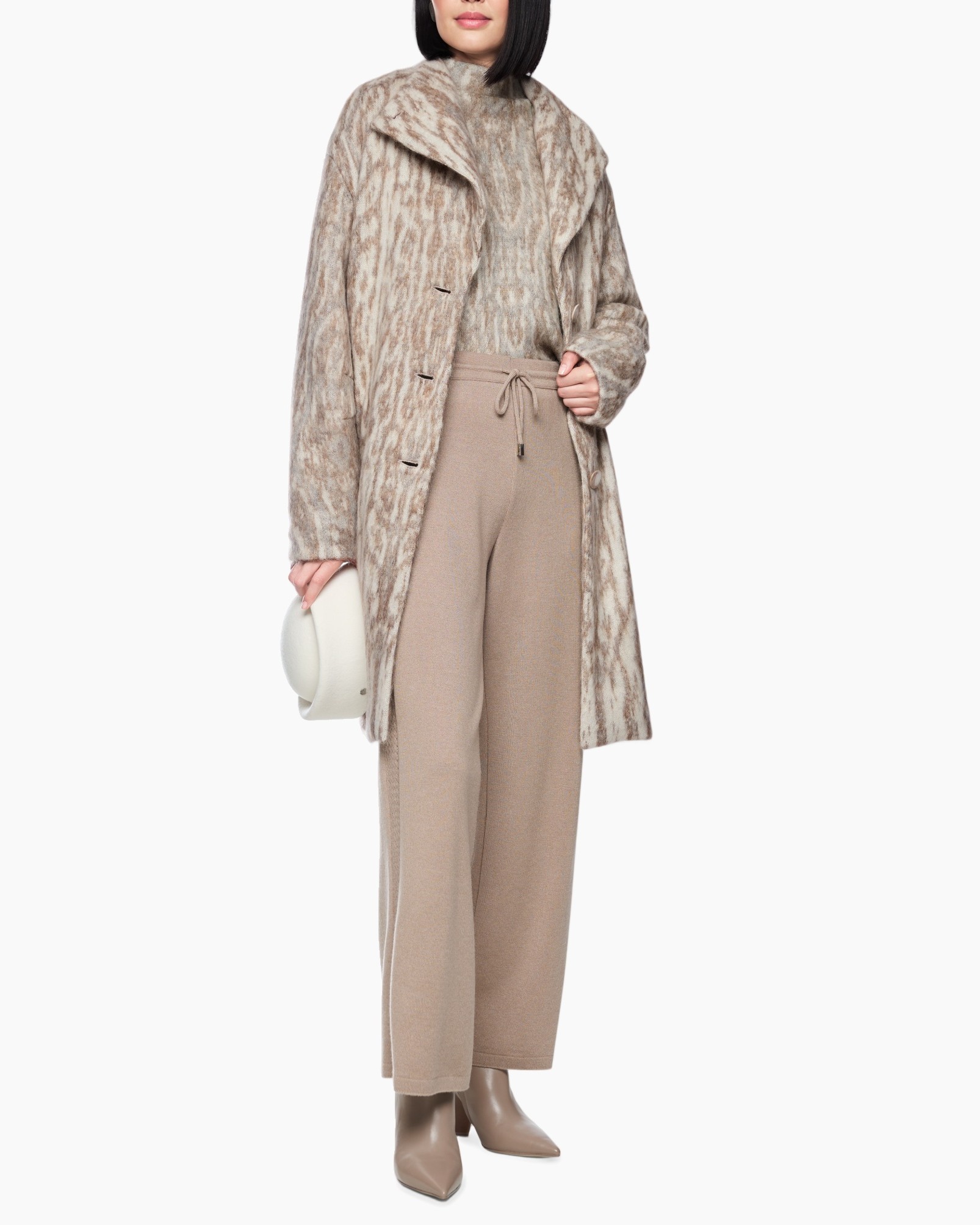 jas, patroon jas, lange jas, coltrui, beige
