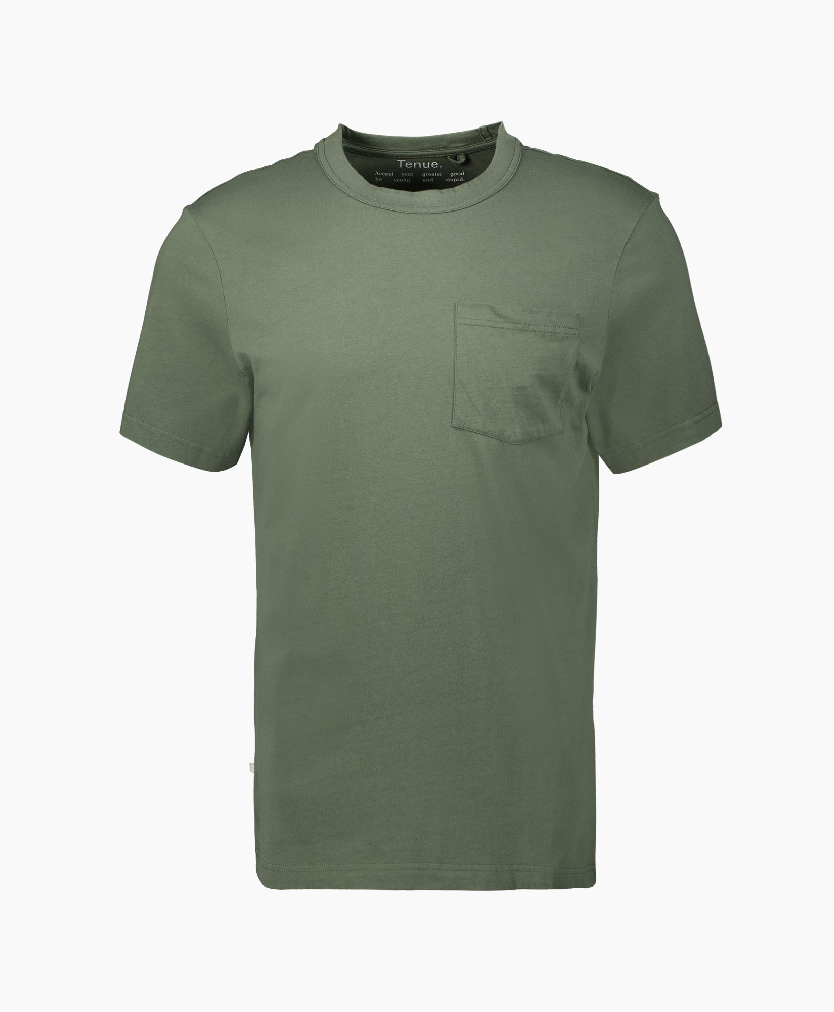 Tenue. T-shirt Korte Mouw John Pocket Tee Khaki