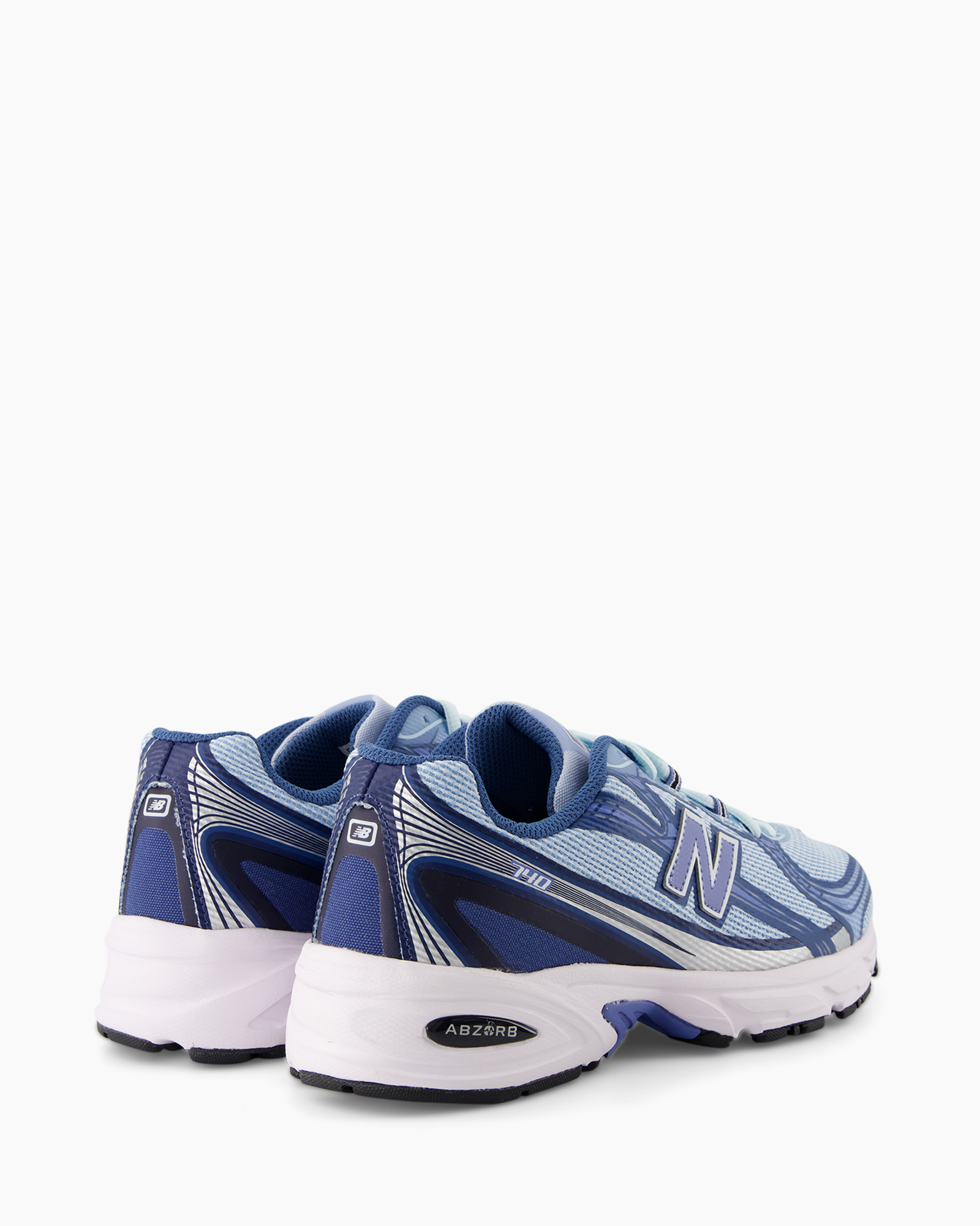 hardloopschoenen, blauw, mesh, athletisch, sneakers