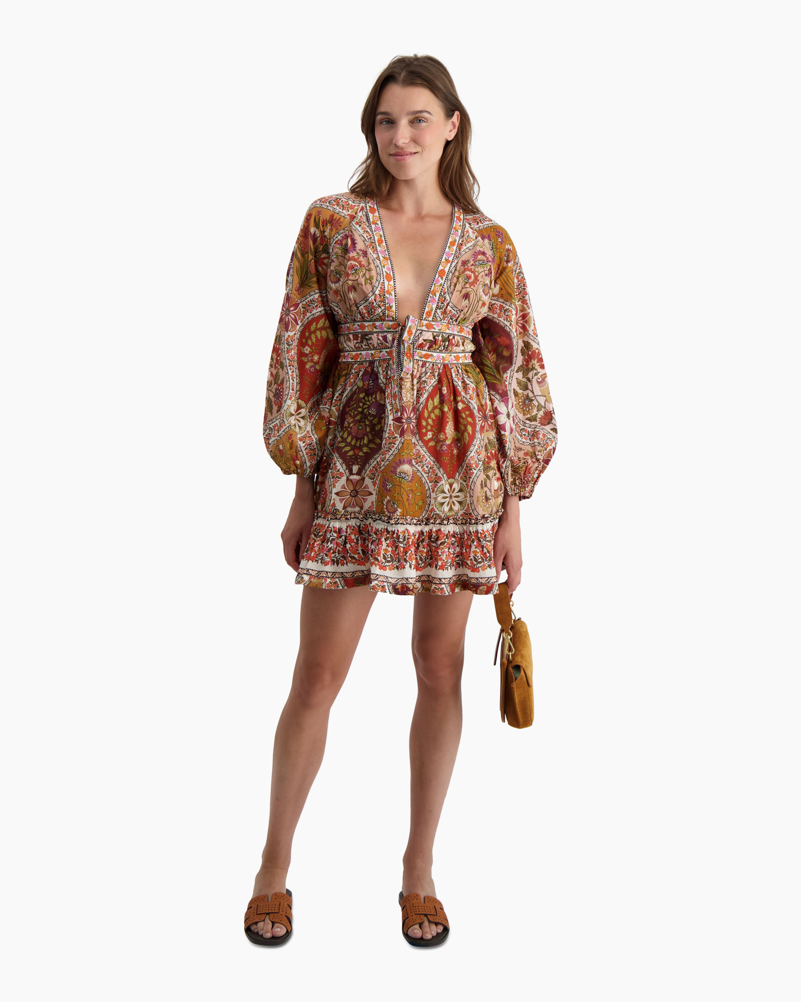 Mini Jurk Romantic Nature Mini Bruin