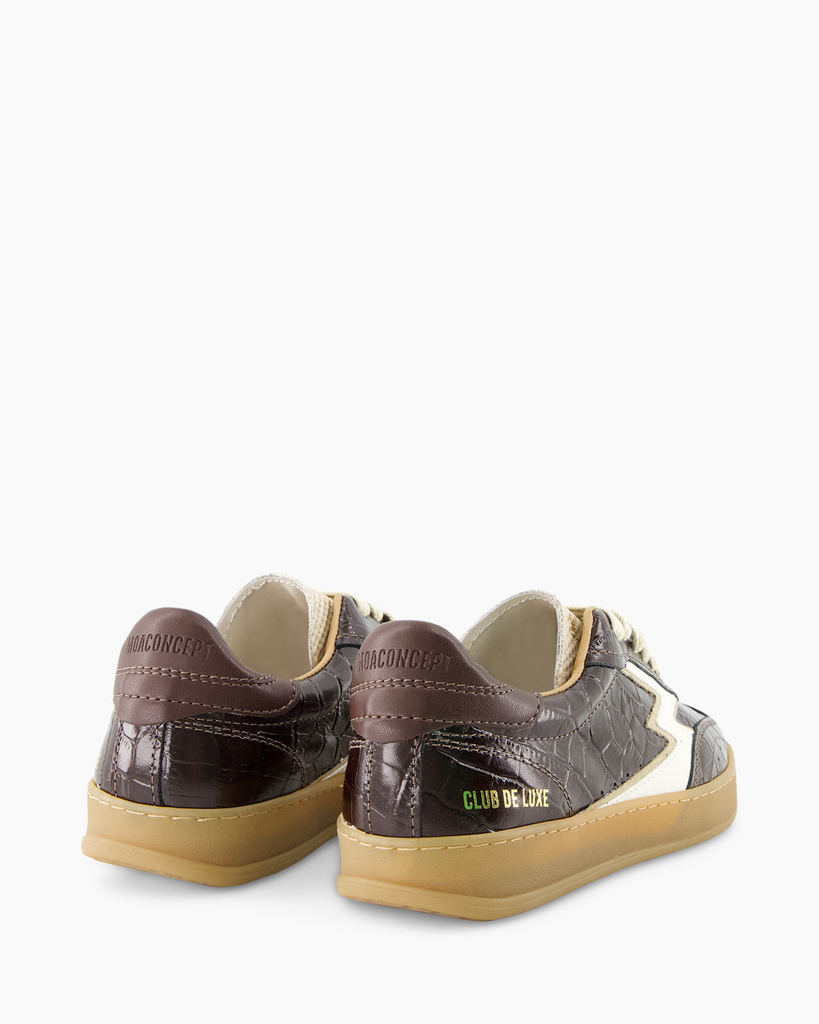 schoenen, sneakers, bruin, leer, stiksels