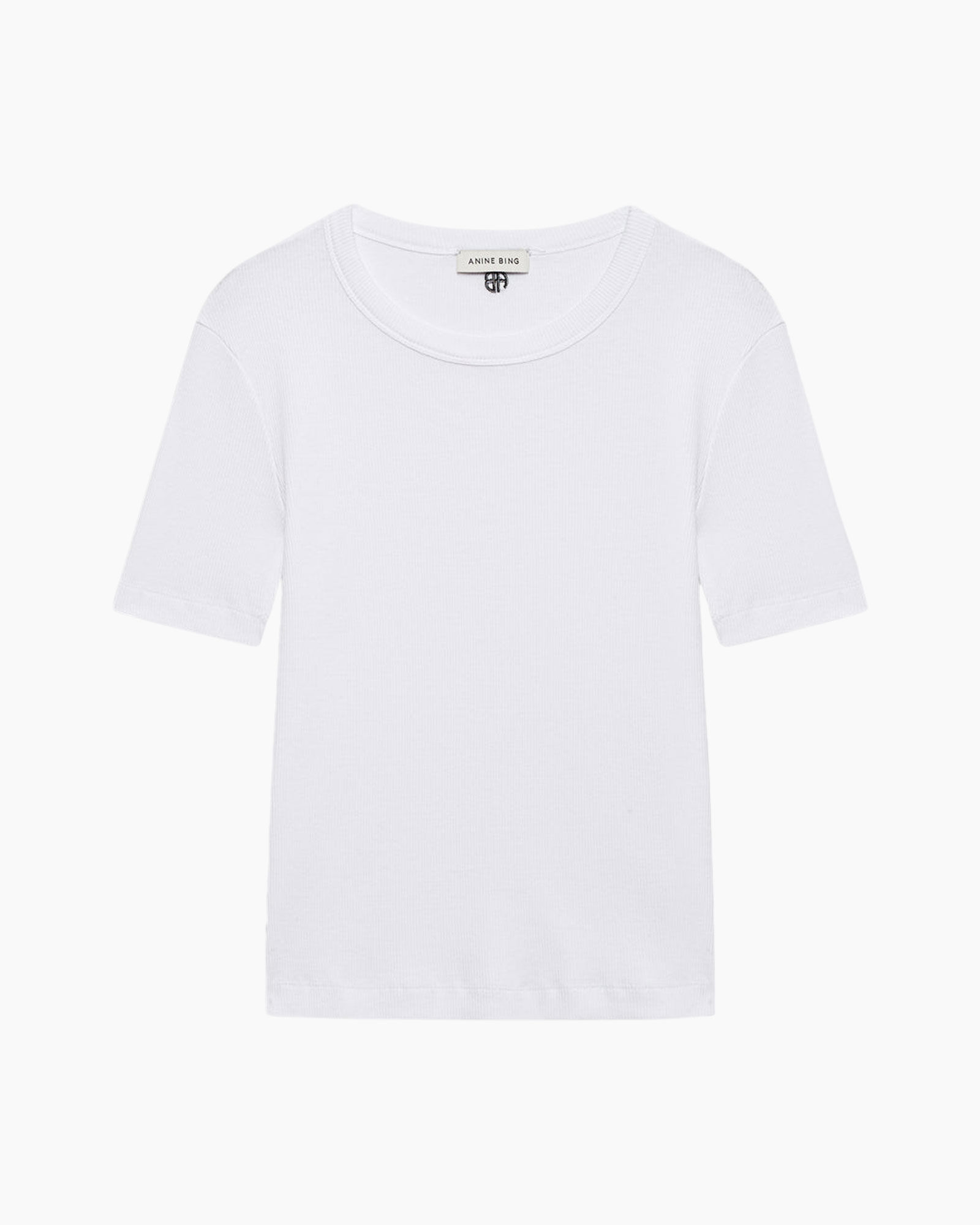 t-sh ir, korte mouw, wit, rond hals, eenvoudig
