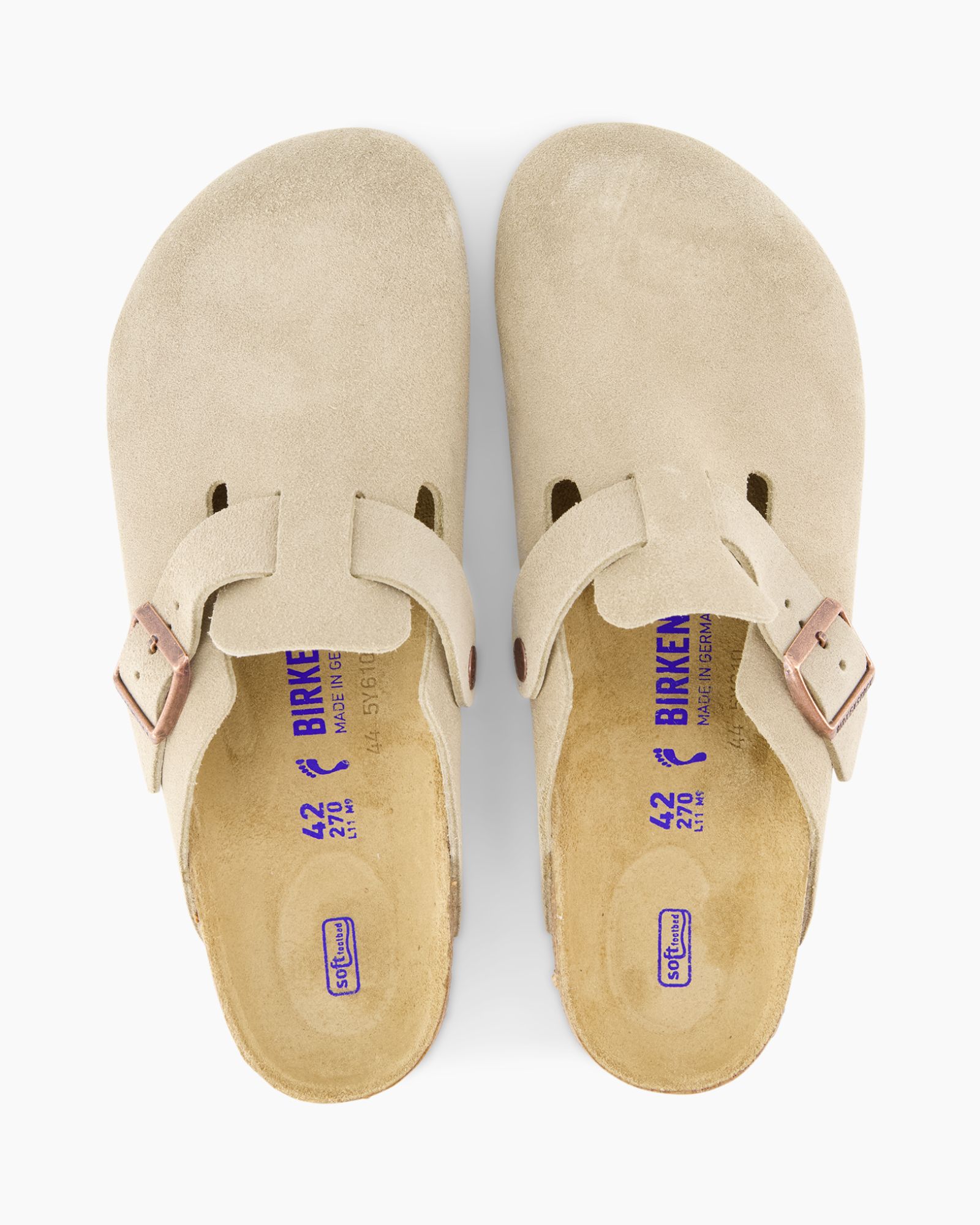 klompen, sandalen, leer, beige, gesp