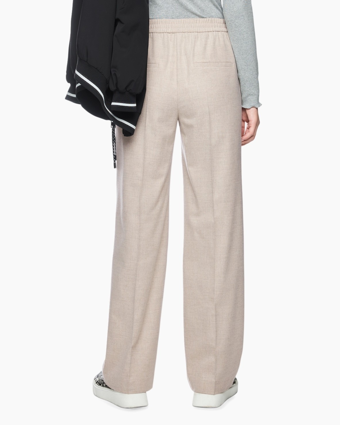 broek, beige, touwce, loszittend, trousers