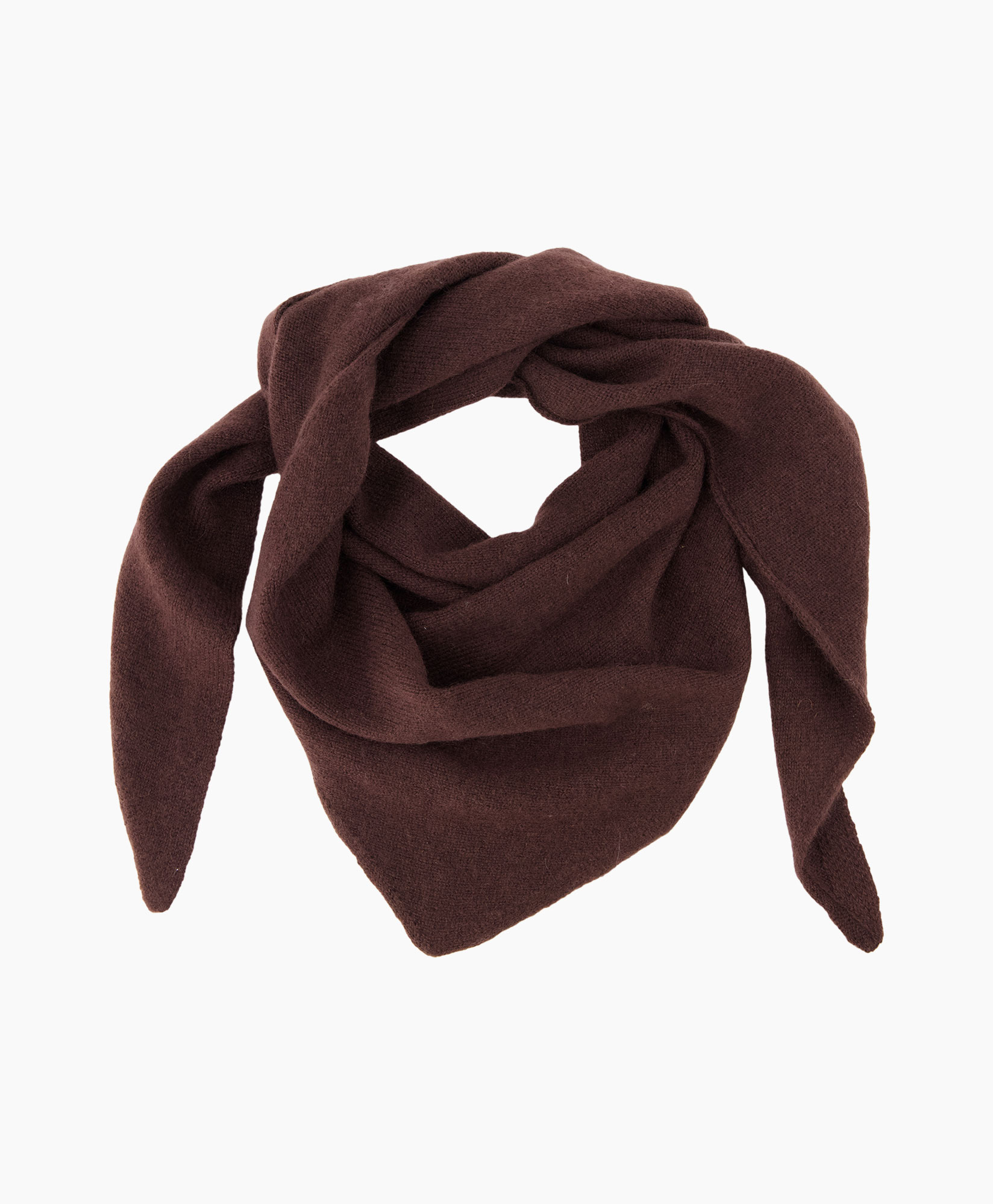 Sjaal Cashmere Triangle Donker Bruin