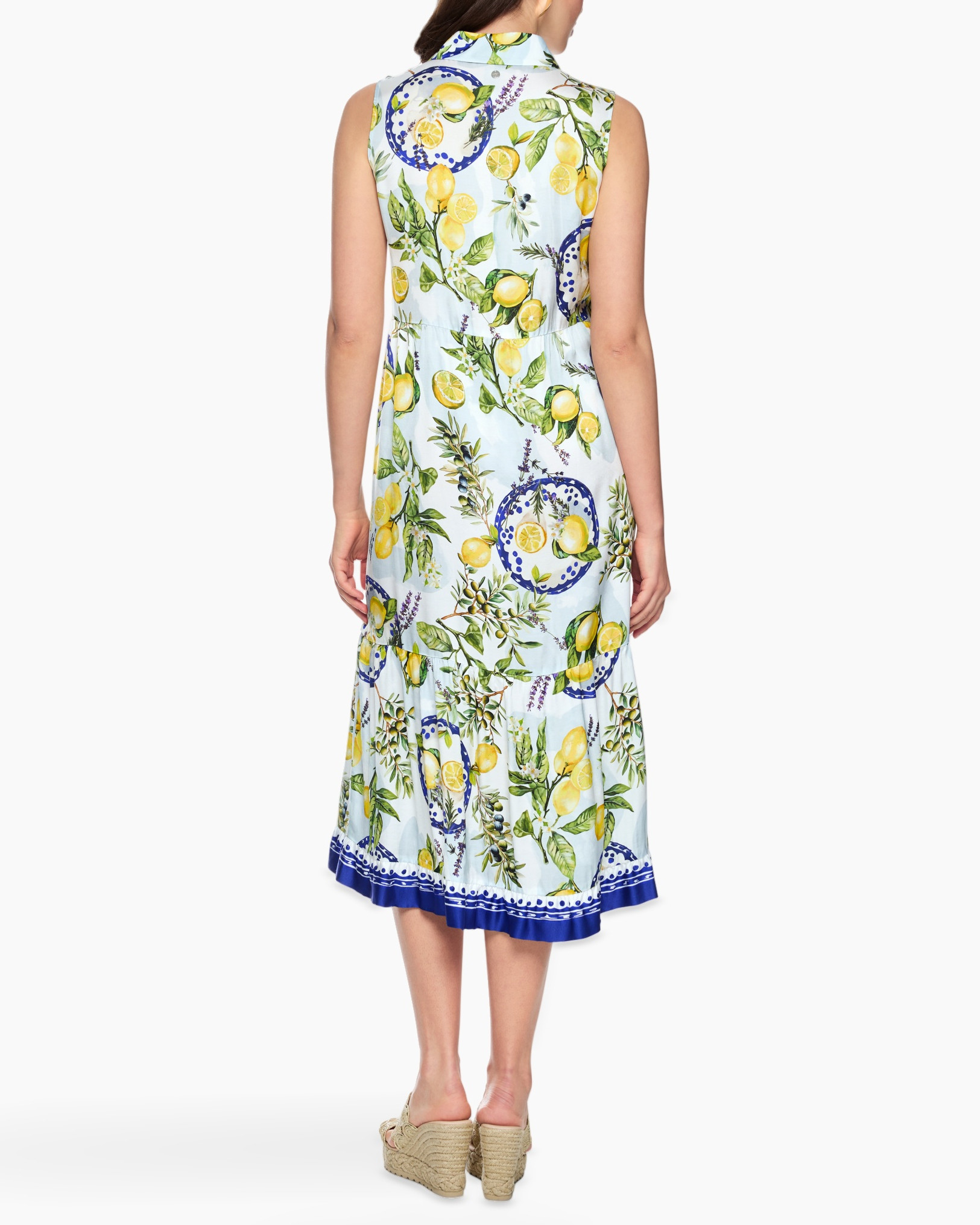 jurk, maxi jurk, zomer jurk, citroen print, bloemenpatroon